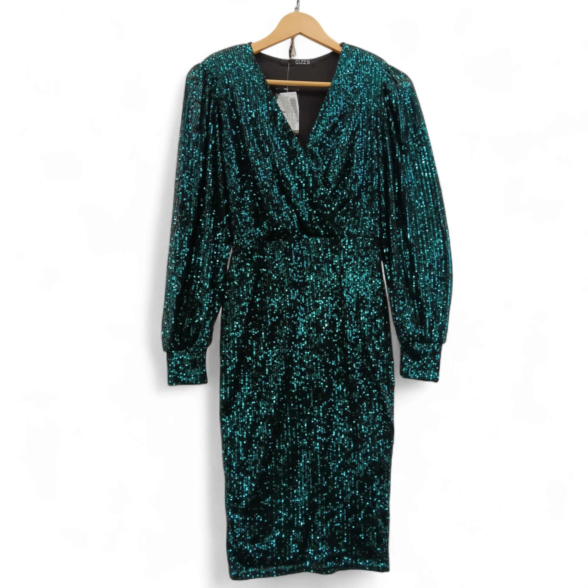 Quiz Green Below  Knee Length  Dress UK 8- Tags On- Womenswear | Pre-loved