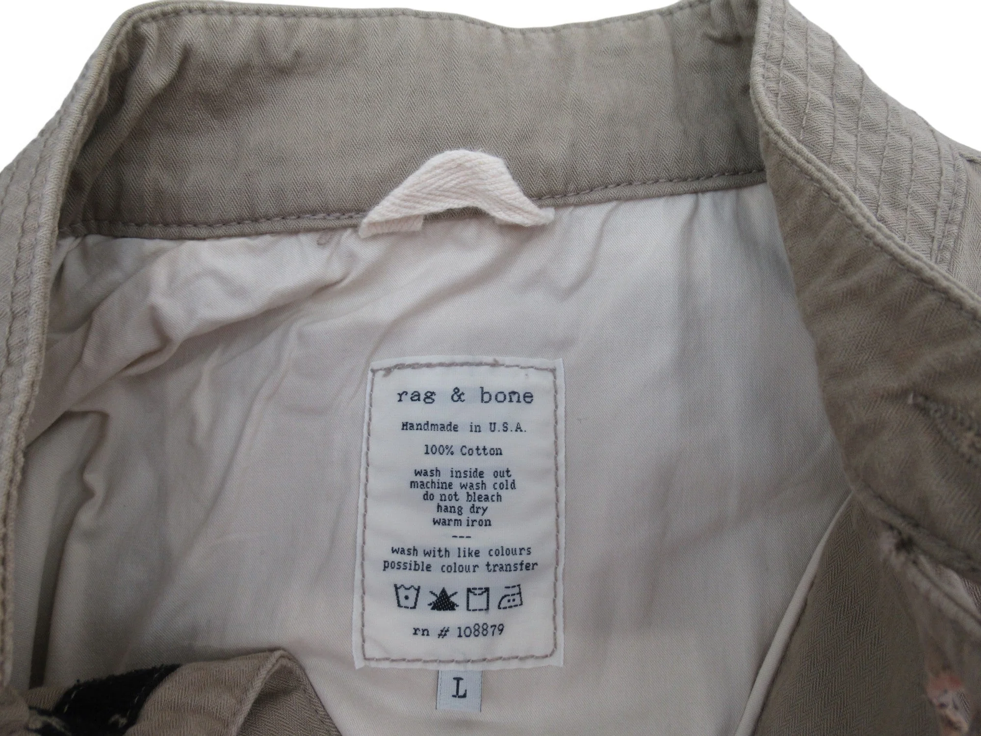 Rag & Bone Large Beige Chore Jacket Menswear | Preloved - Image 5