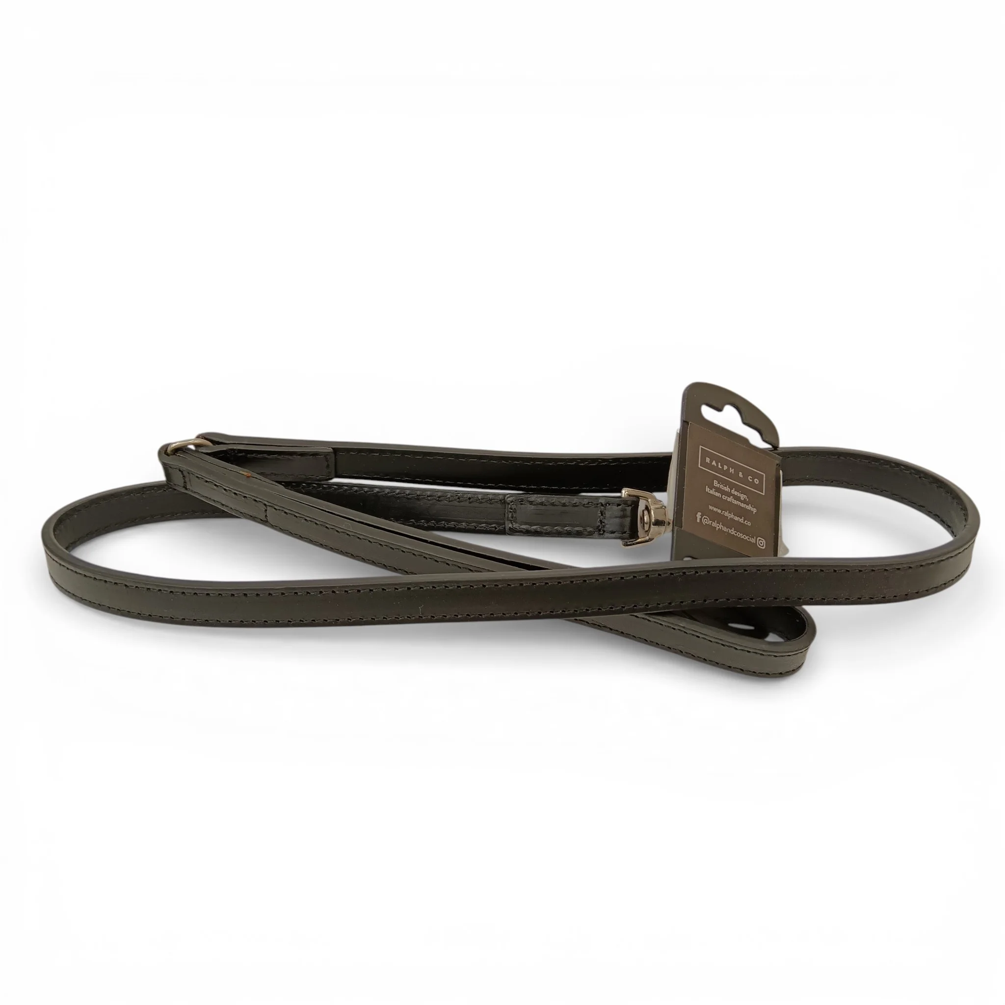 Ralph & Co Dog Lead Black Leather 106cm with Tags | Pre-loved