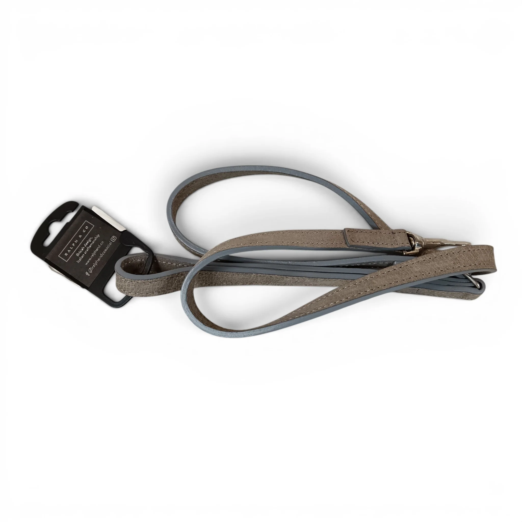 Ralph & Co Dog Lead Grey Leather 106cm with Tags | Pre-loved