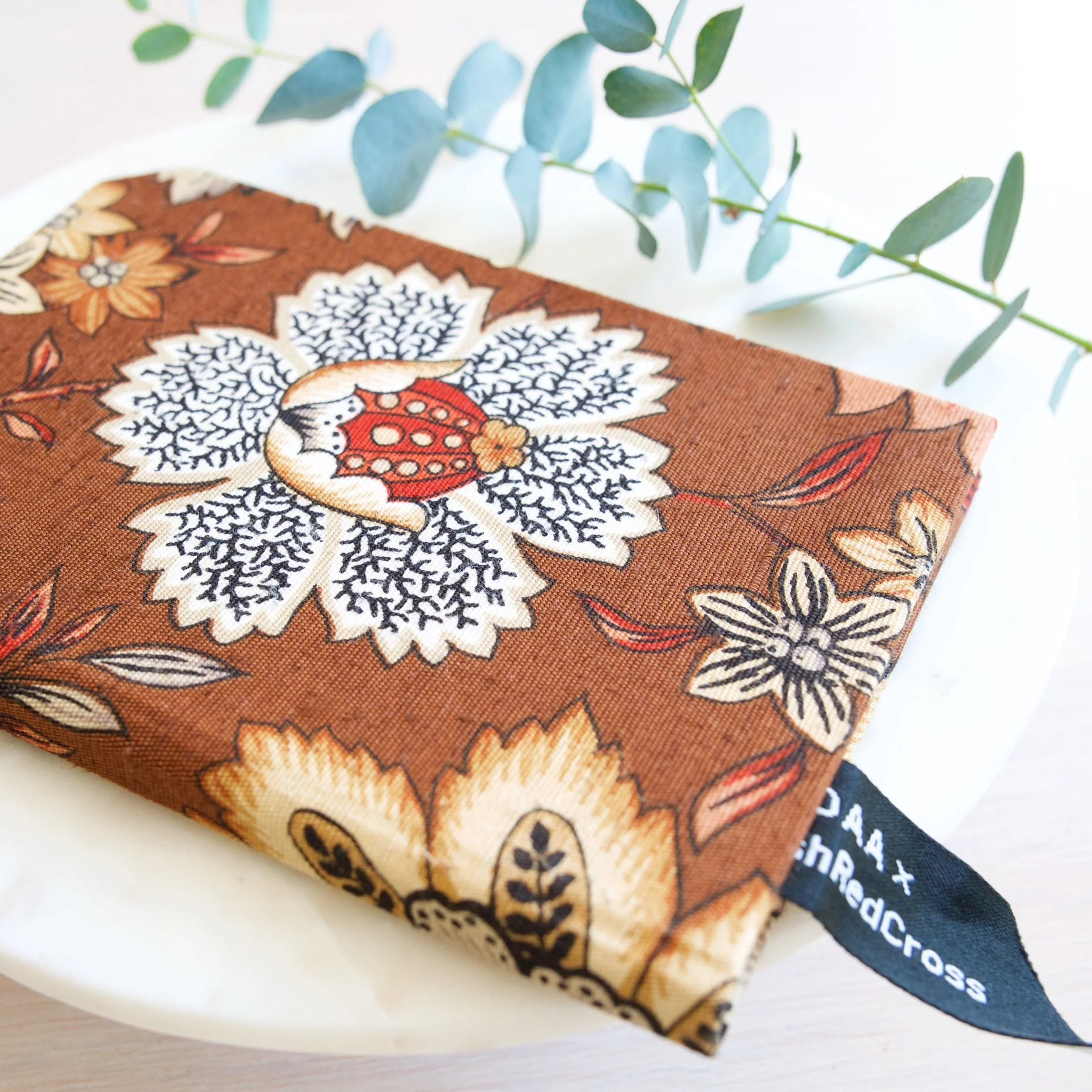Premium Recycled Donated Fabric Floral A5 Notebook - Image 2