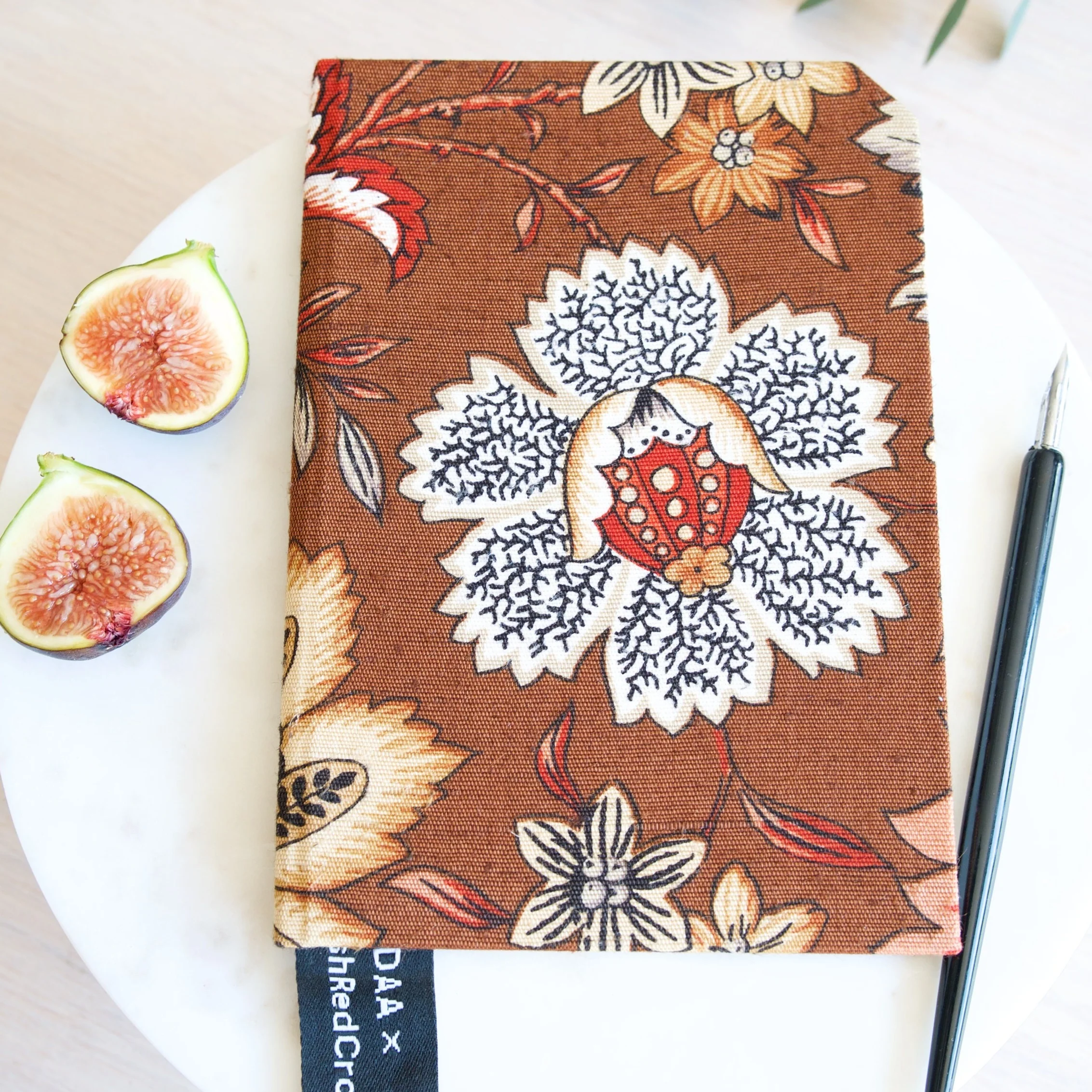 Premium Recycled Donated Fabric Floral A5 Notebook - Image 5