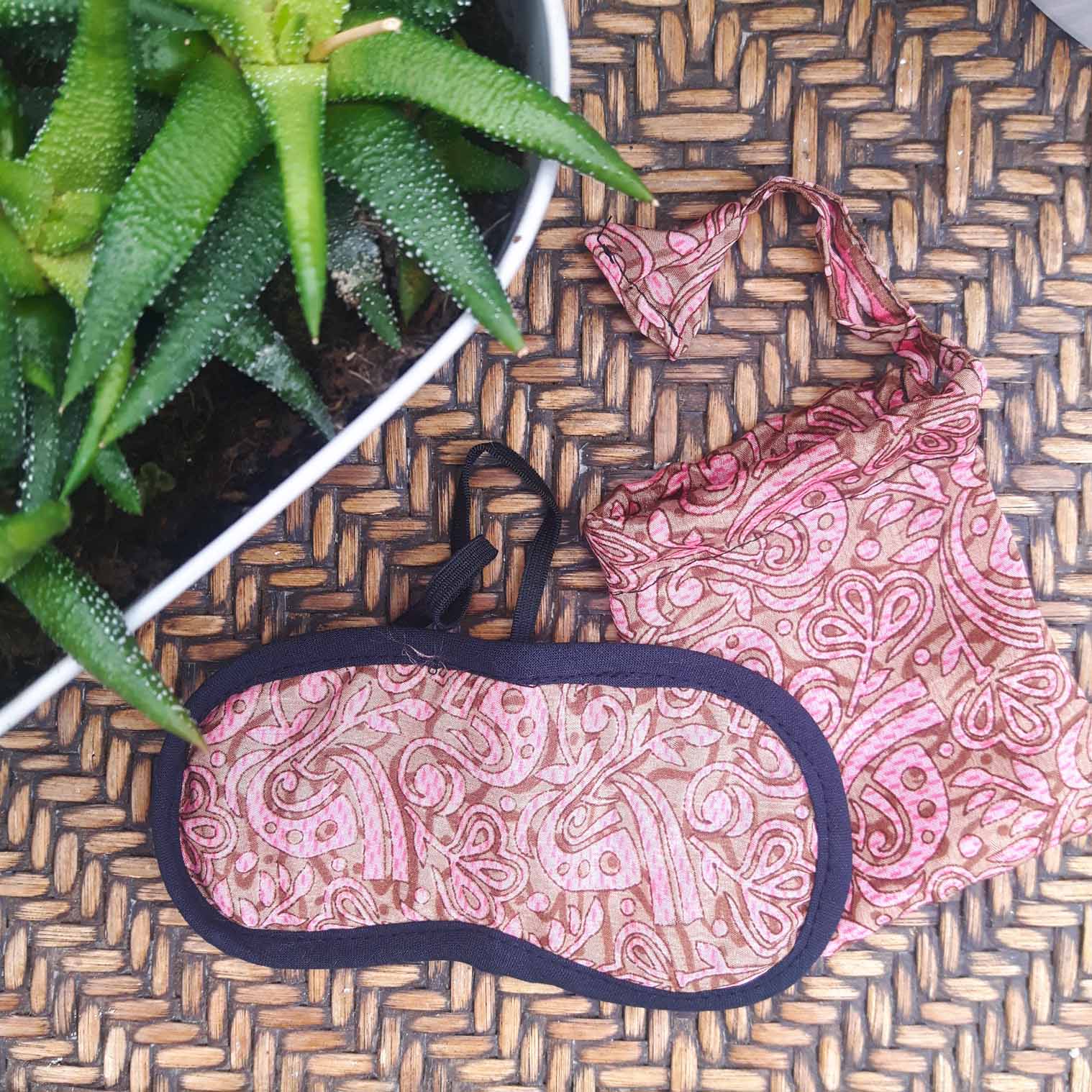 Recycled Sari Eye Mask - Image 4