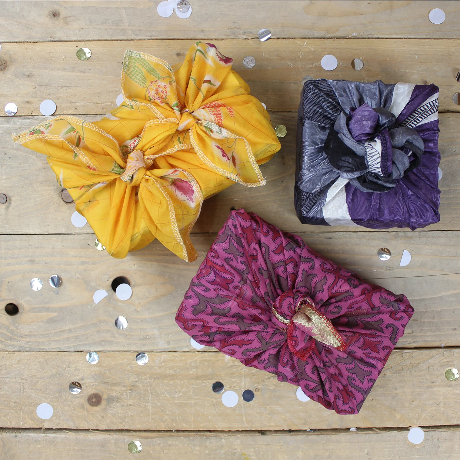 Recycled Sari Fabric Gift Wrap - Image 8