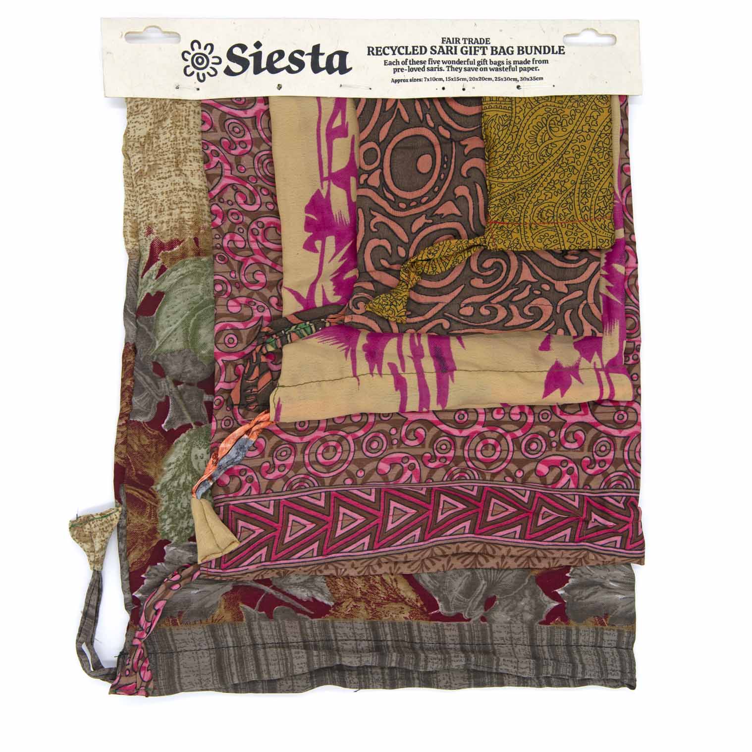 Recycled Sari Gift Bag Bundle - Image 4