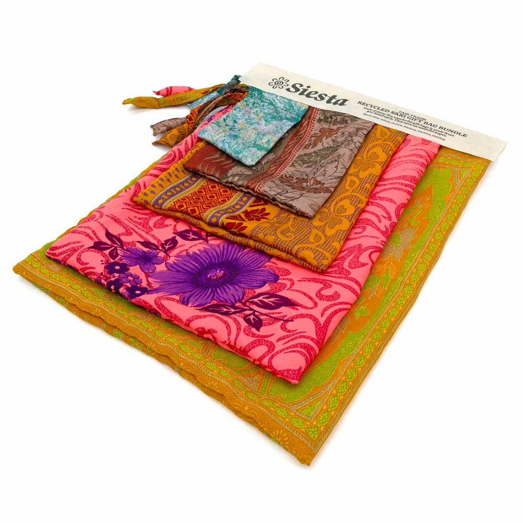 Recycled Sari Gift Bag Bundle - Image 5
