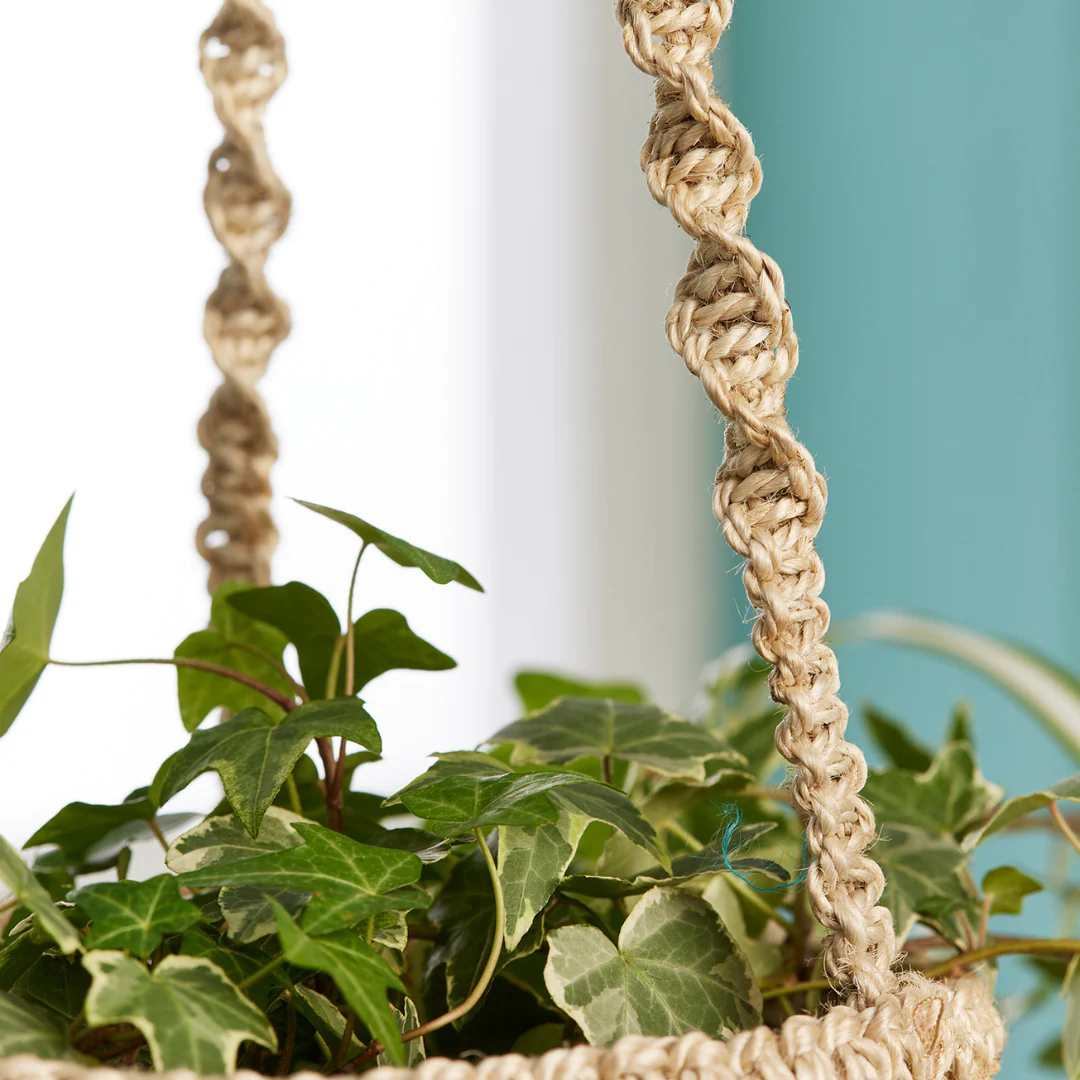 Recycled Sari Hanging Plant Basket | Namaste - Image 3