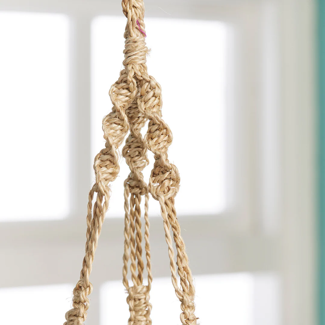 Recycled Sari Hanging Plant Basket | Namaste - Image 4