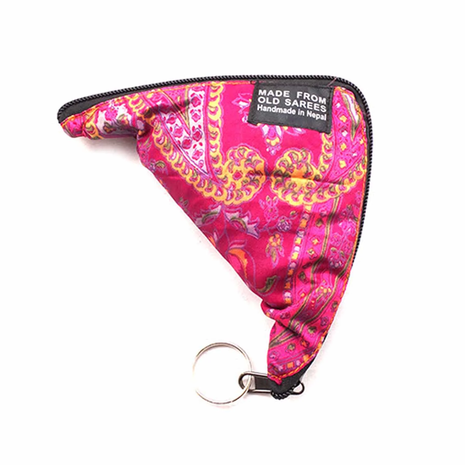 Recycled Sari Packable Shopping Tote Bag - Image 4