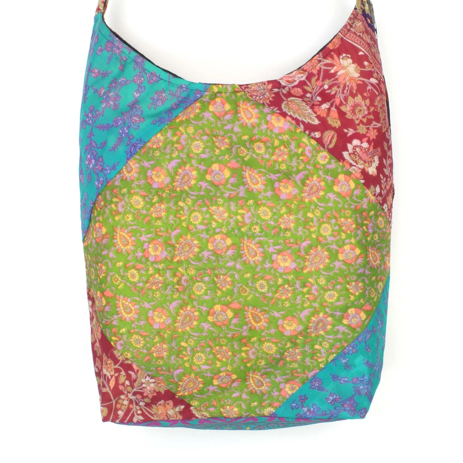 Recycled Sari Patchwork Shoulder Bag - Image 5