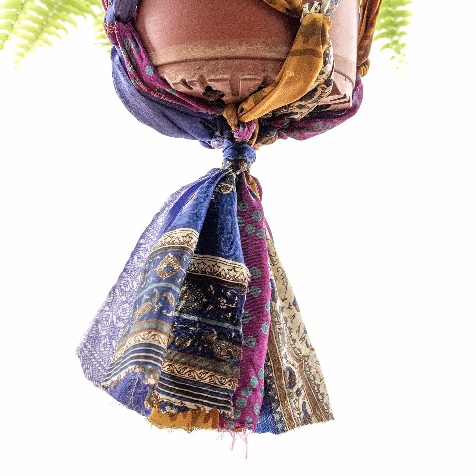 Recycled Sari Plant Hanger - Large - Image 3