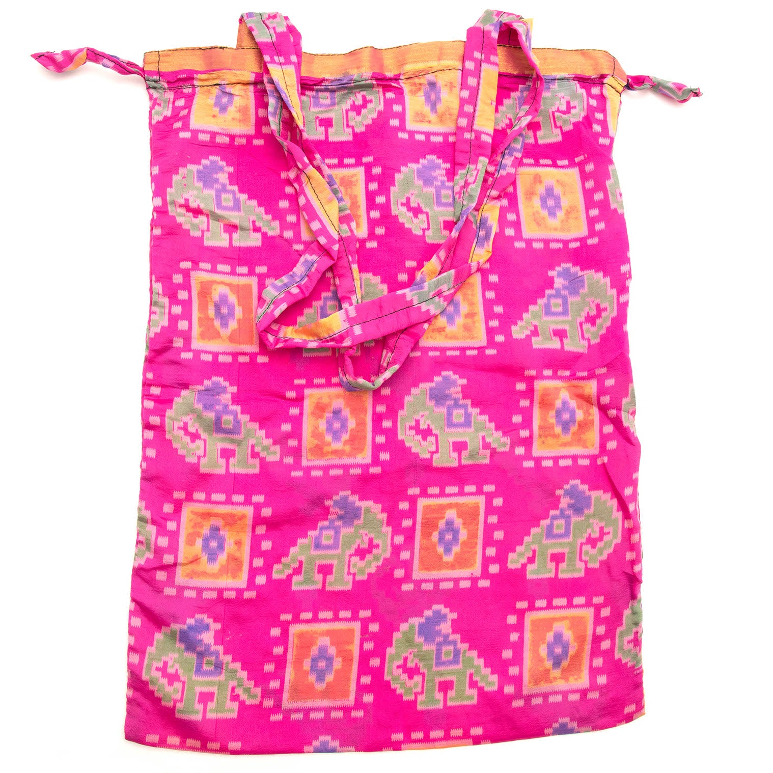 Recycled Sari Shopper Tote Bag - Image 2