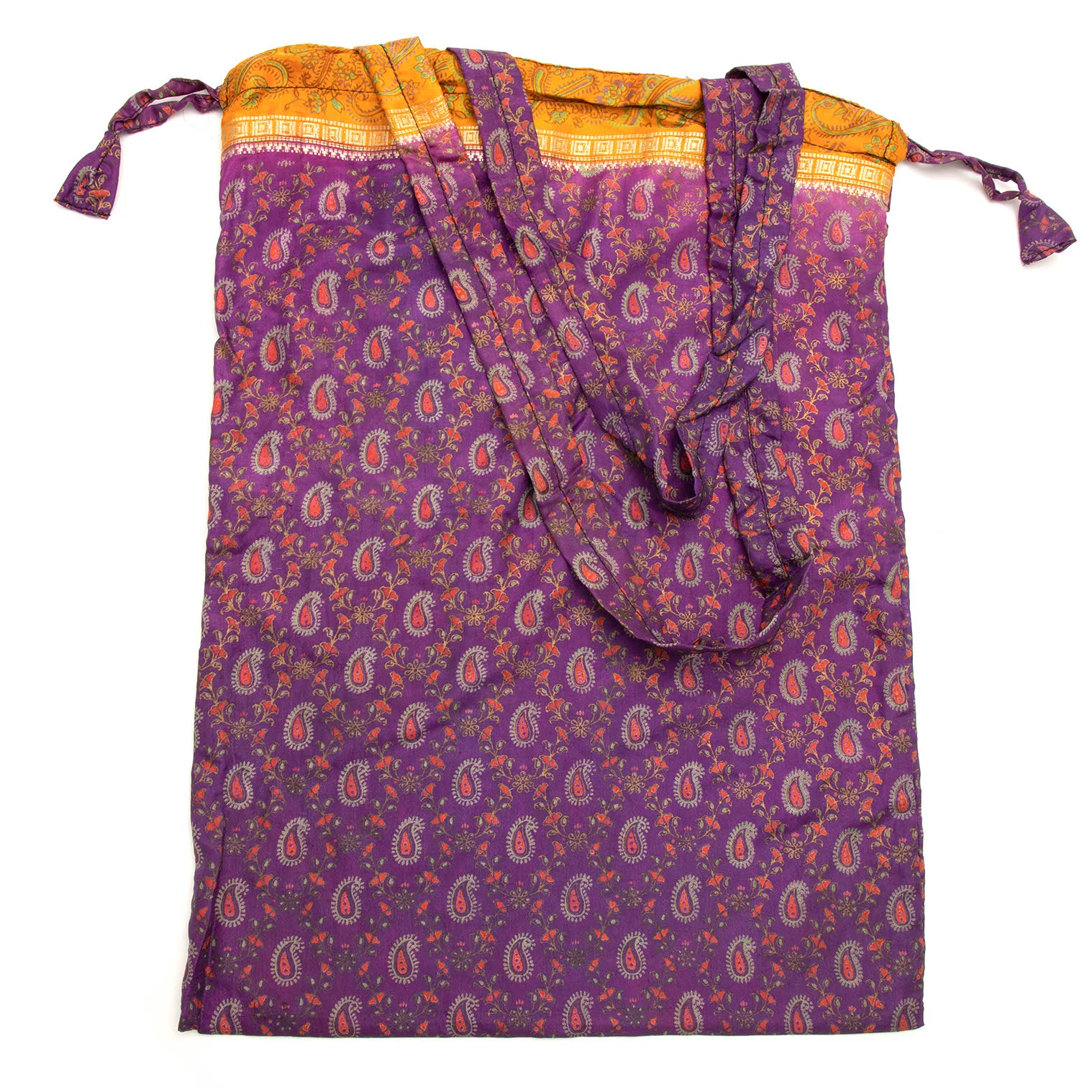 Recycled Sari Shopper Tote Bag - Image 3