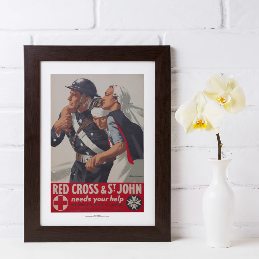 Red cross nurses A4 Print | Heritage Collection