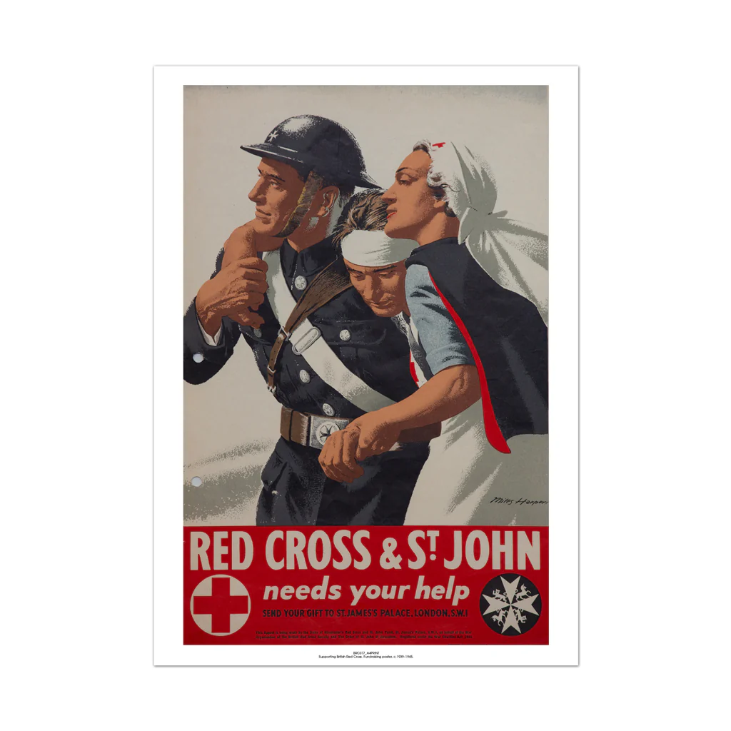 Red cross nurses A4 Print | Heritage Collection - Image 2