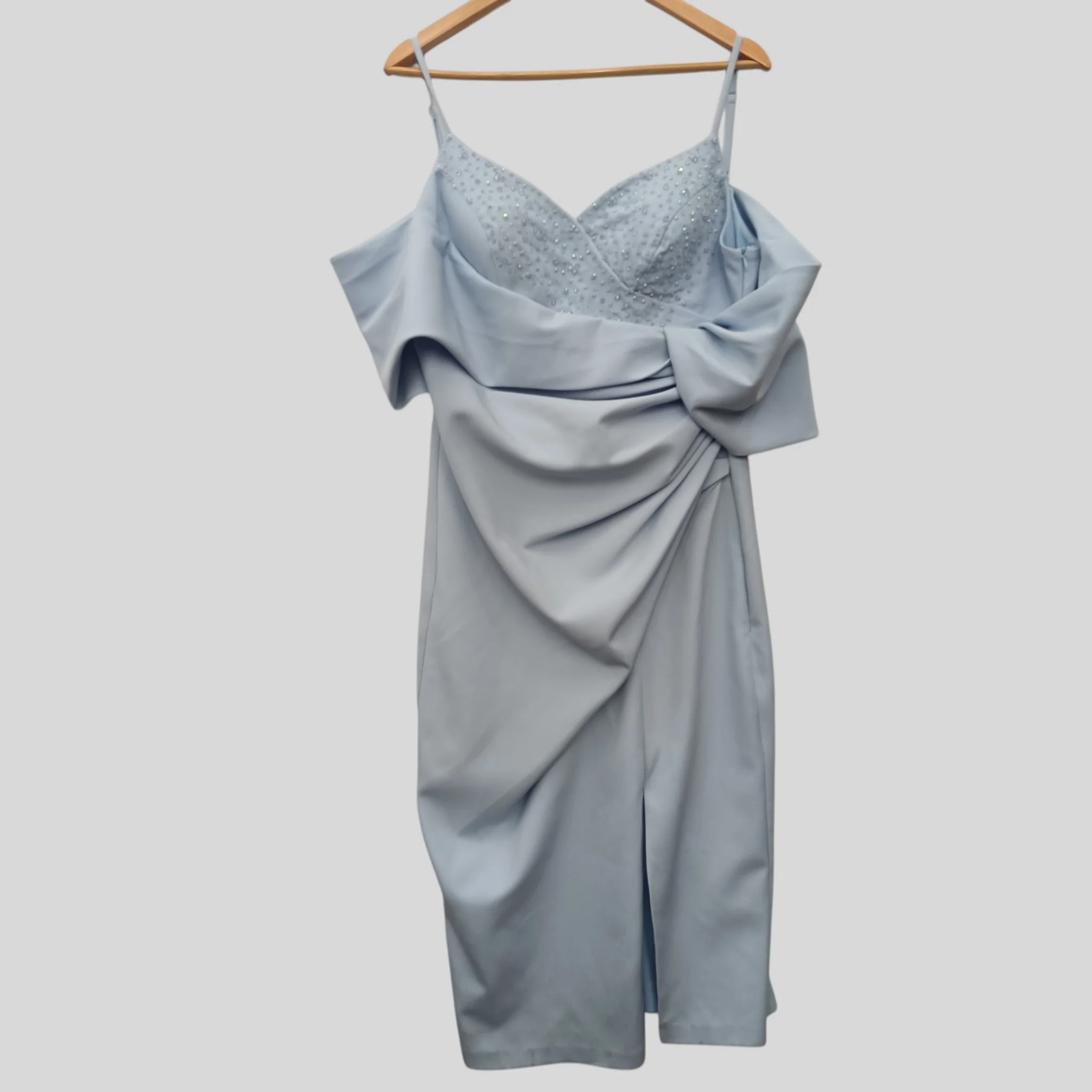 Red & Royal Baby Blue Ladies Special Occasion Strappy Dress UK 16 Womenswear | Pre-loved