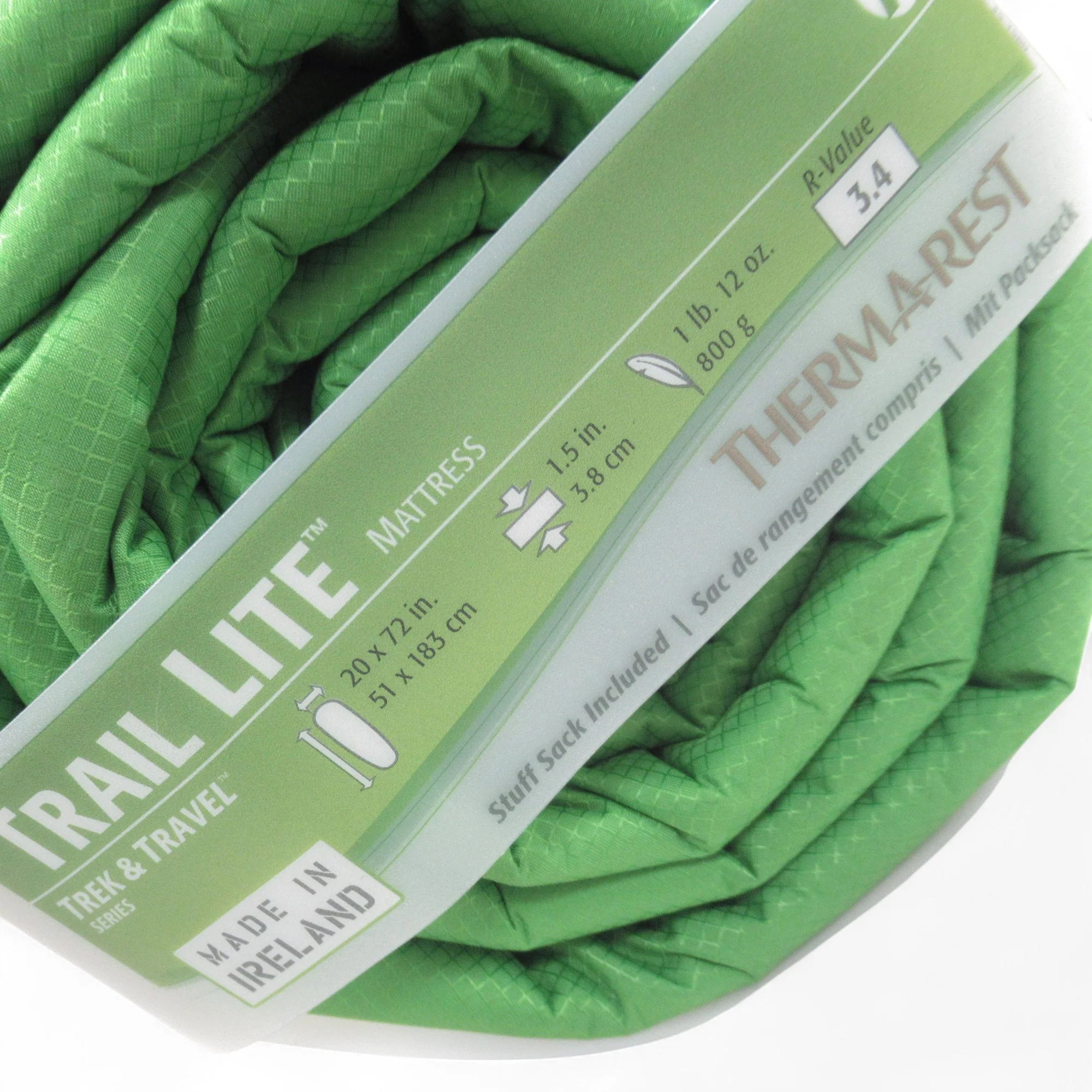 Therm-A-Rest Trail Lite Mattress Green Camping Mat 20x72" | Pre-loved - Image 3