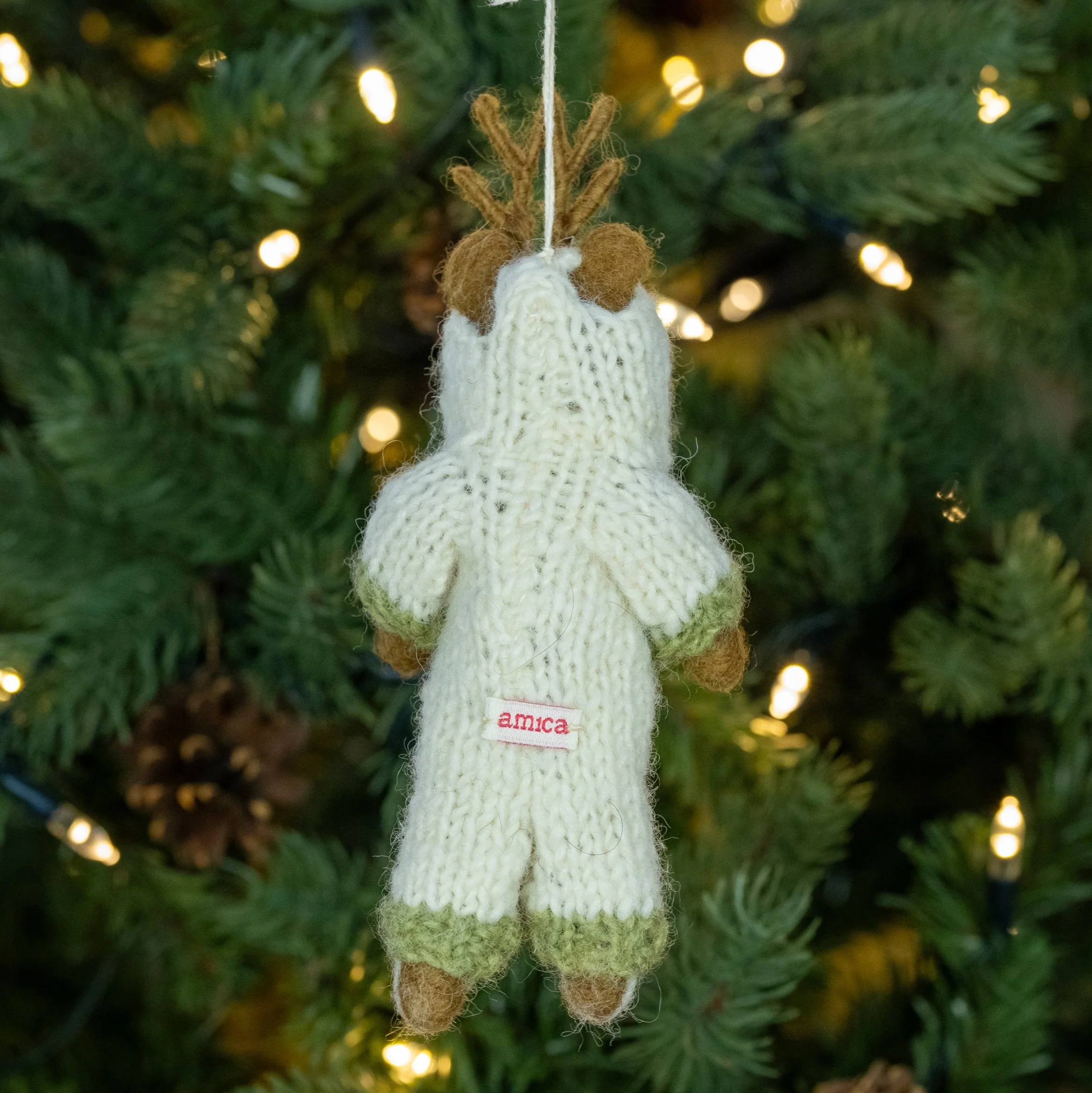 Reindeer in Onesie | Handmade Christmas Decoration - Image 3