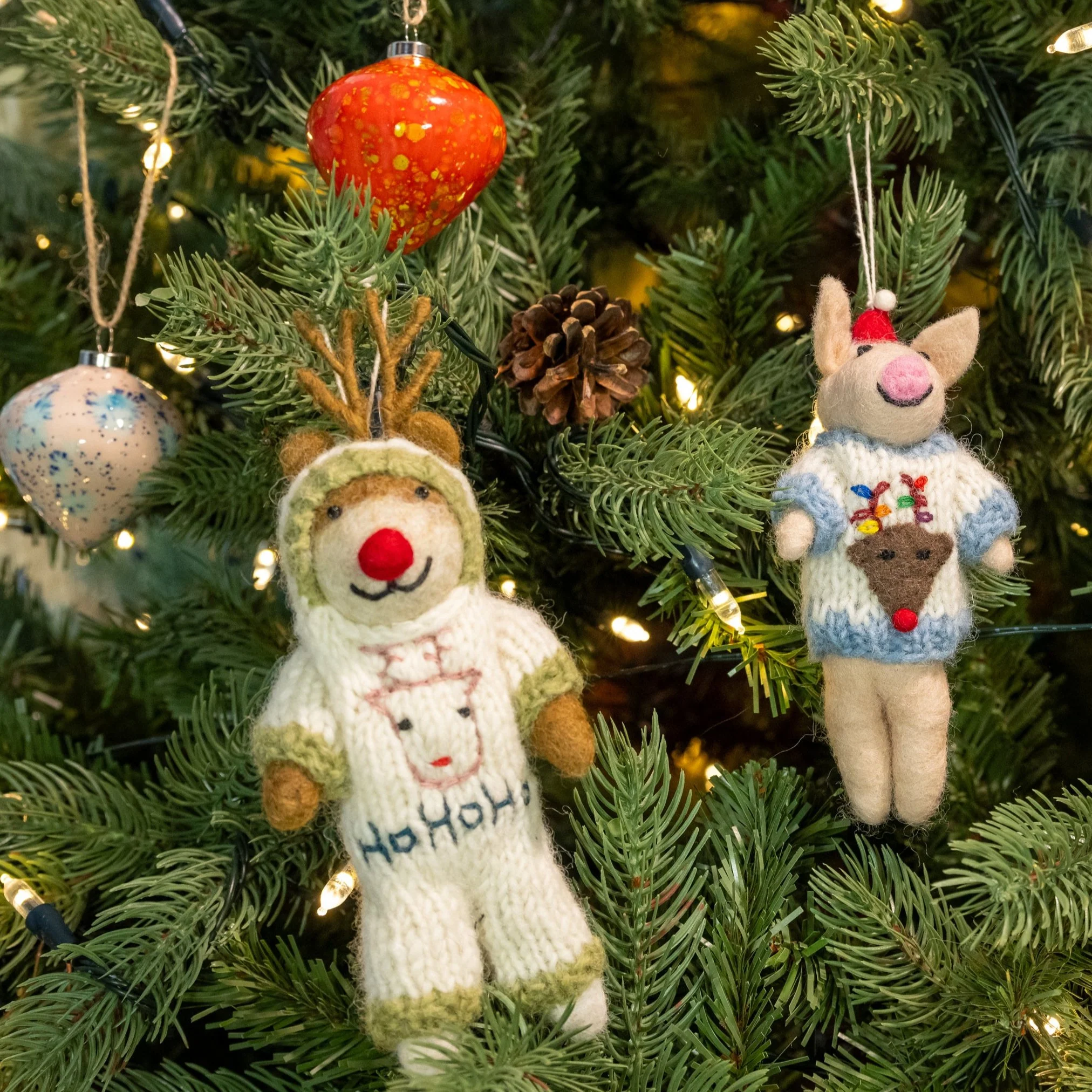 Reindeer in Onesie | Handmade Christmas Decoration - Image 5