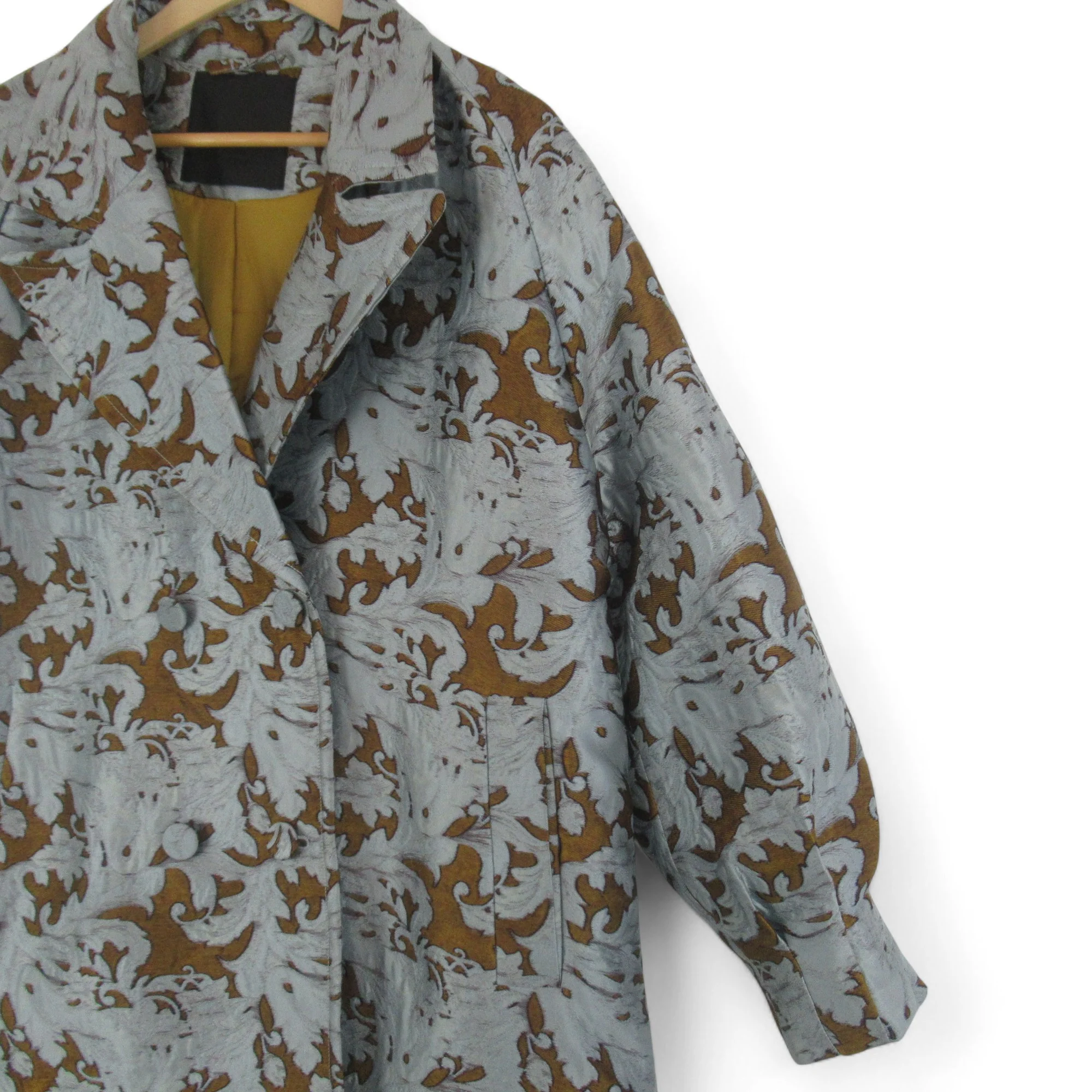 Reserved Re Design Large Silver Brown Overcoat Womenswear | Preloved - Image 2