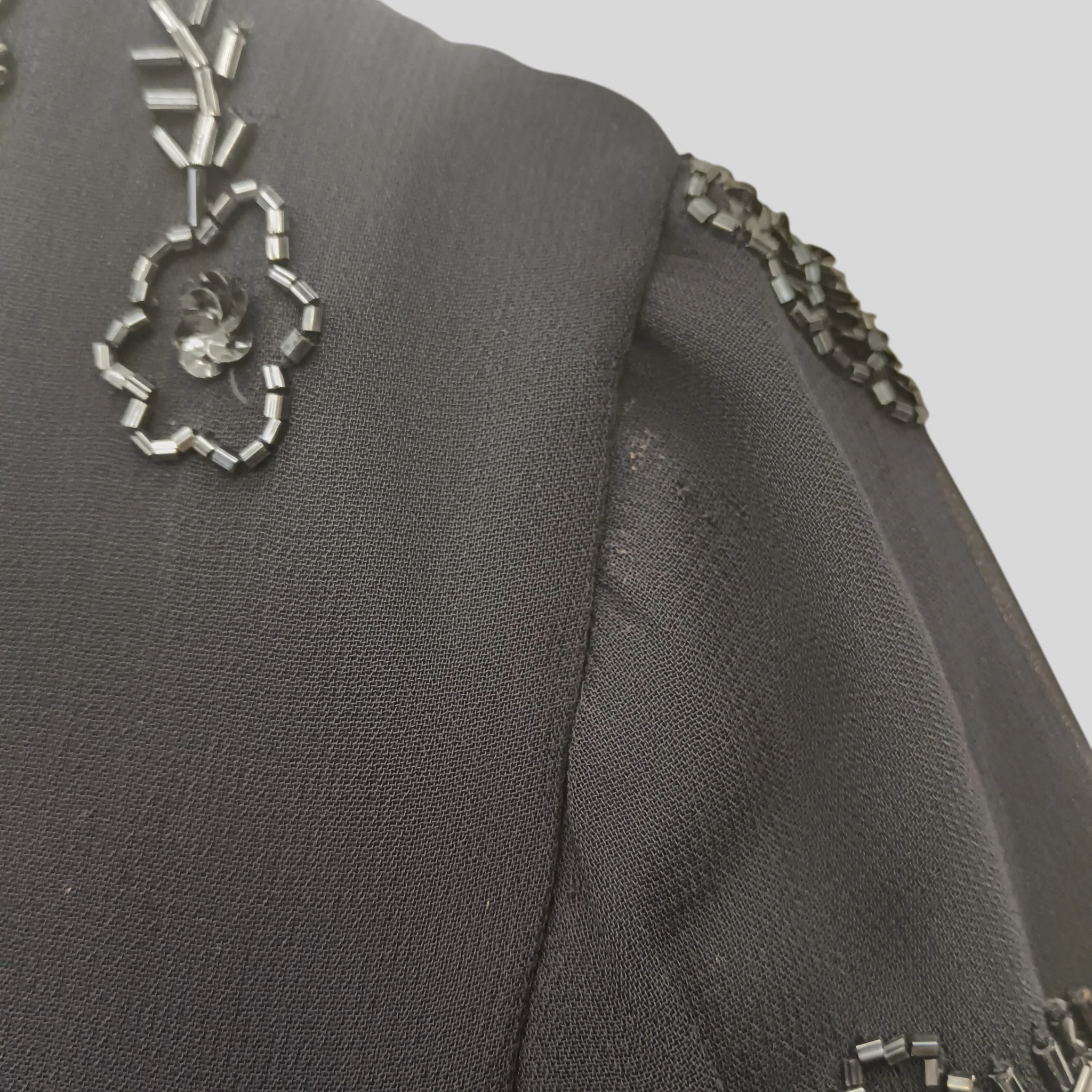 Richards by Mail Navy Embellished Ladies Special Occasion Long Dress Short Sleeve UK 12 Womenswear | Pre-loved - Image 4