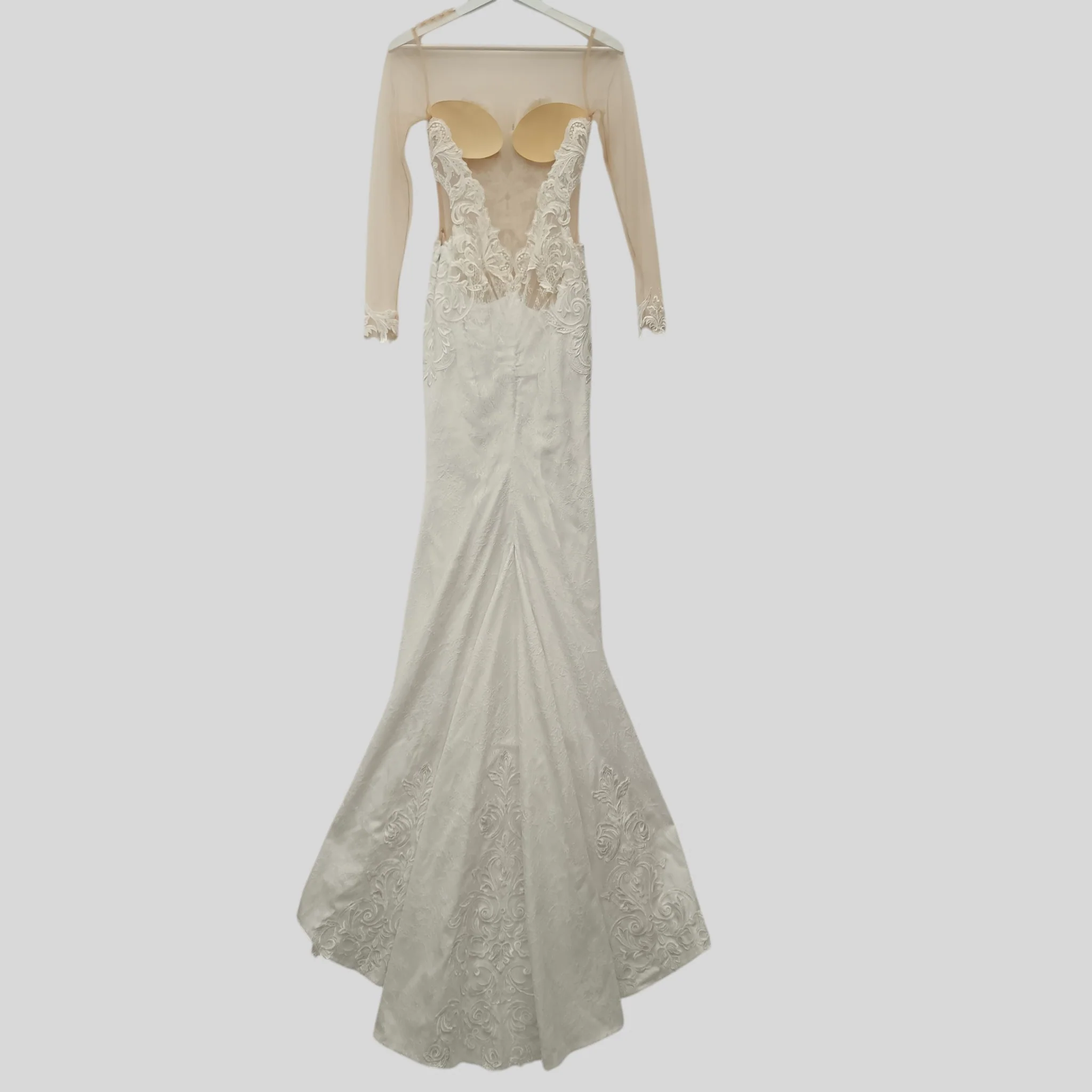 Ricki Dalal Professional Stunning Lacy Rhinestones Hi-low Wedding Dress UK X-Small Womenswear | Pre-loved - Image 2