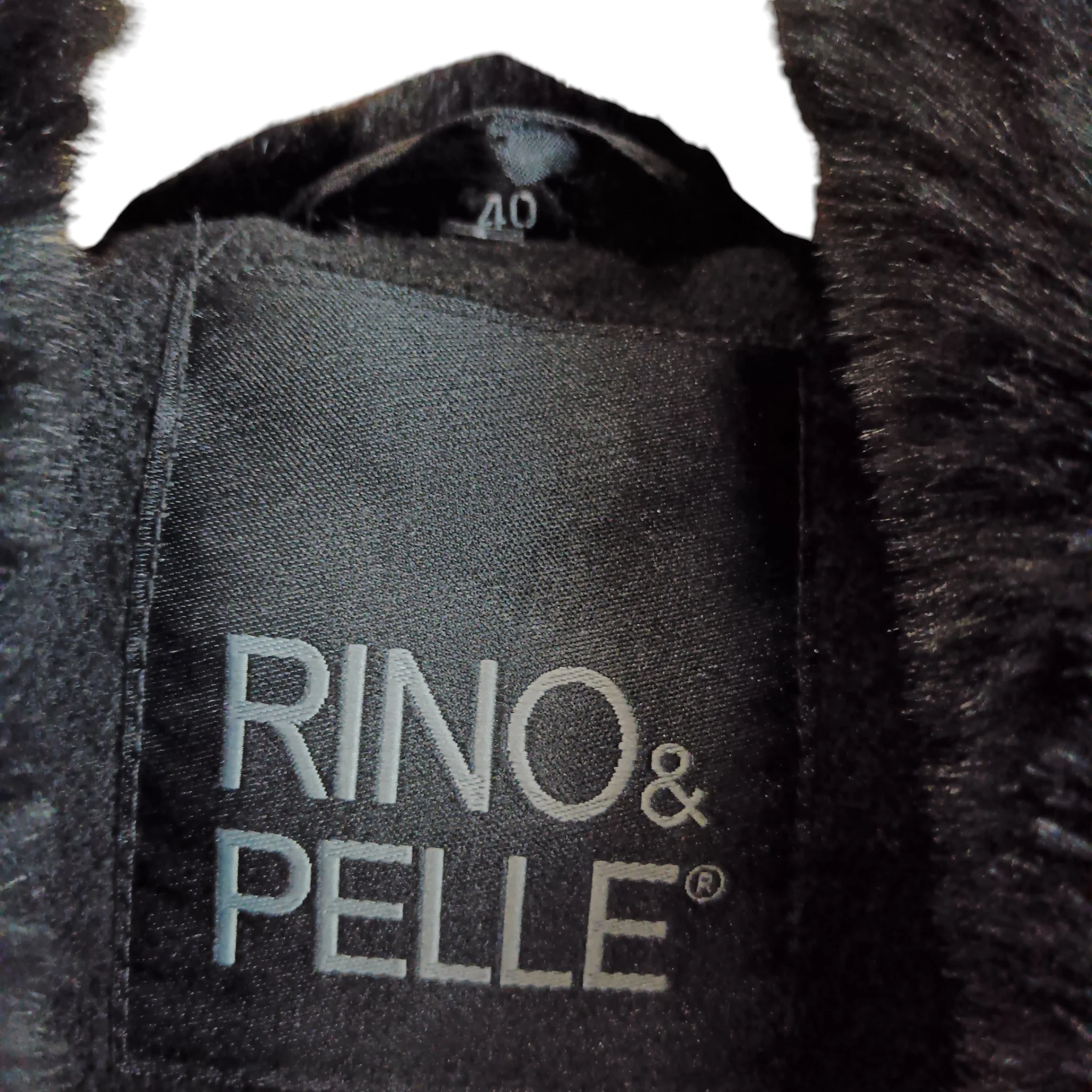Rino & Pelle Black Women's Coat With Faux Fur Trim And Decorative Buckle Size 40 -Womenswear | Pre-loved - Image 3