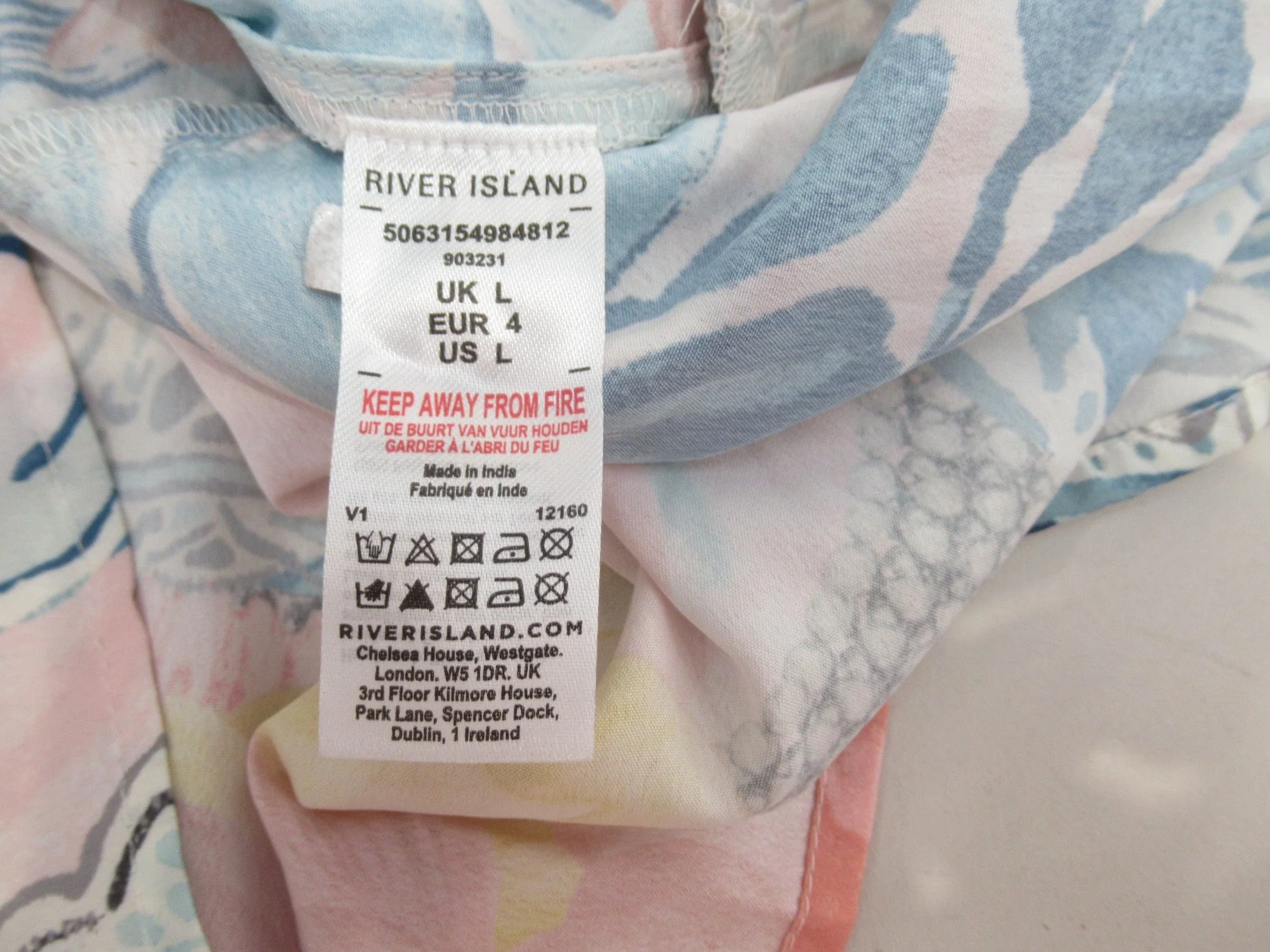 River Island Large Multicoloured Jumpsuit Shorts Womenswear | Preloved - Image 6