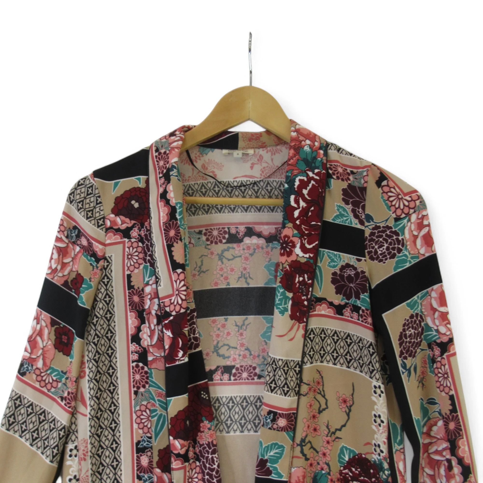 River Island Open Blouse UK 6 Multicoloured Womenswear | Preloved - Image 2