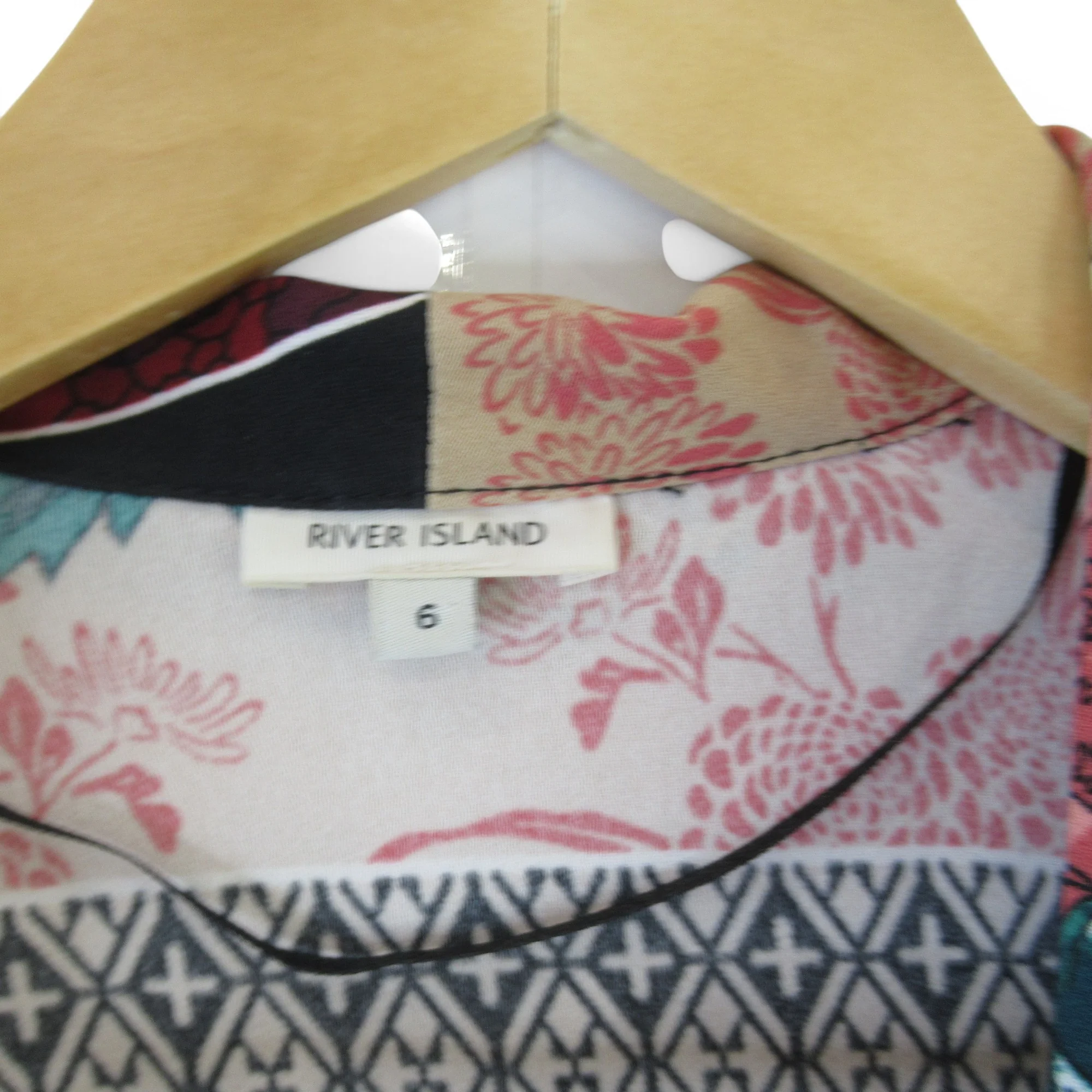 River Island Open Blouse UK 6 Multicoloured Womenswear | Preloved - Image 3