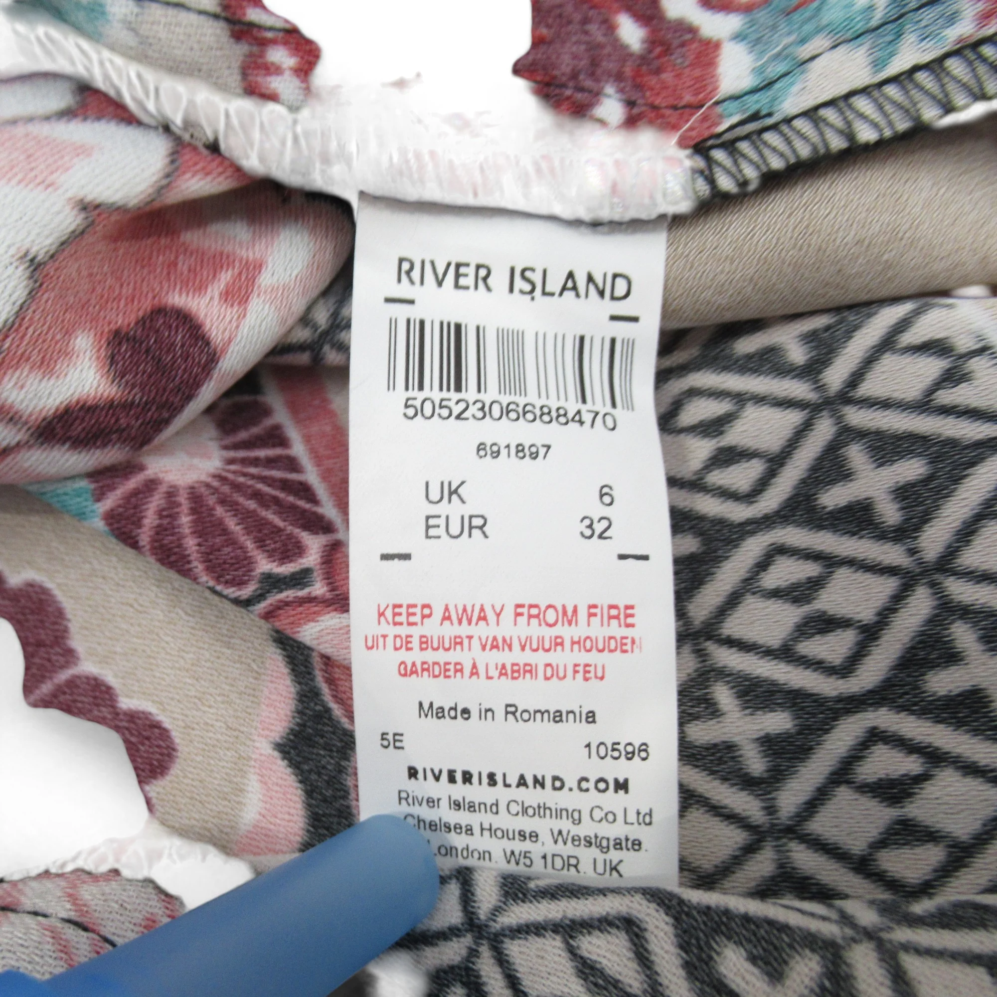River Island Open Blouse UK 6 Multicoloured Womenswear | Preloved - Image 5