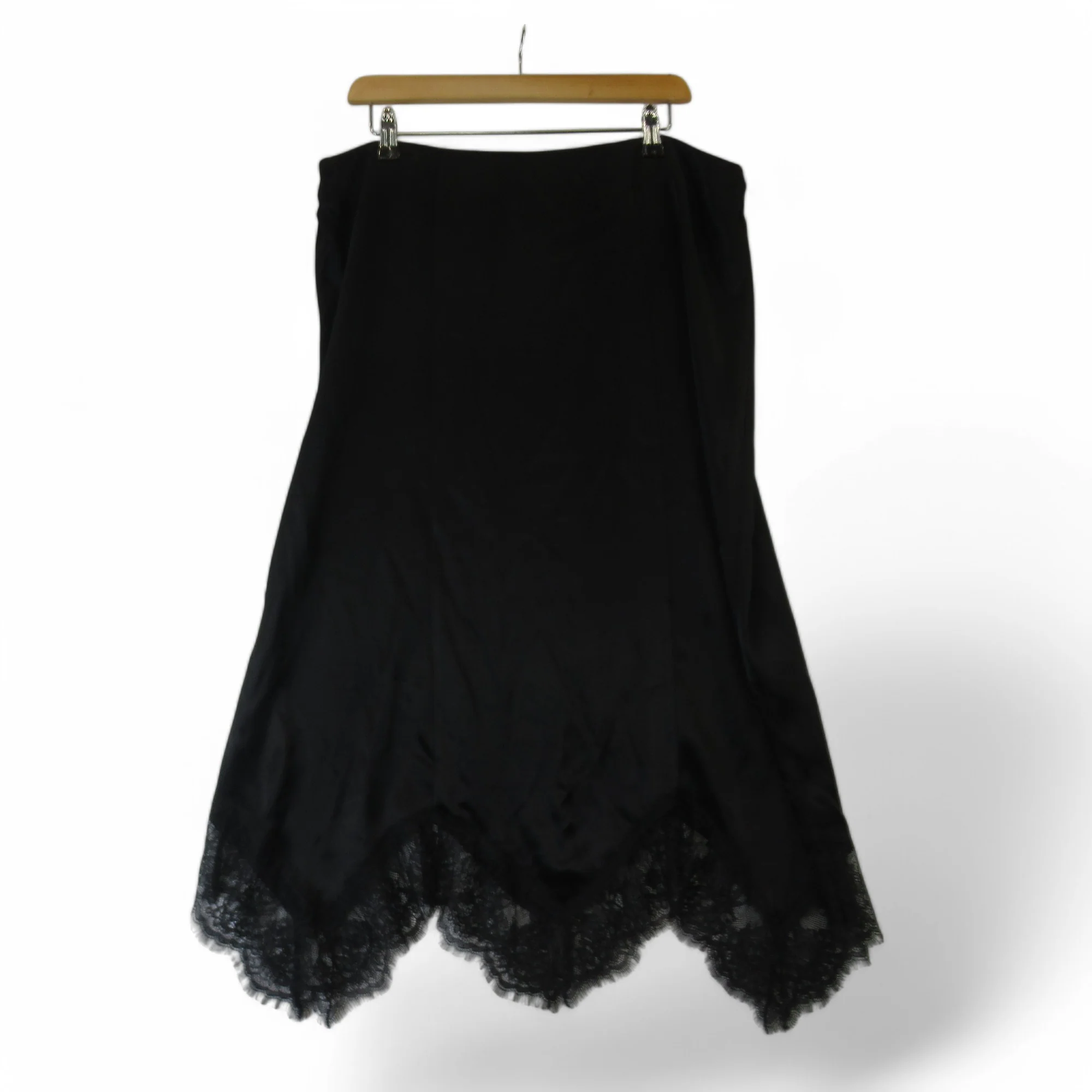 River Island Satin Skirt UK 16 Black Womenswear | Preloved