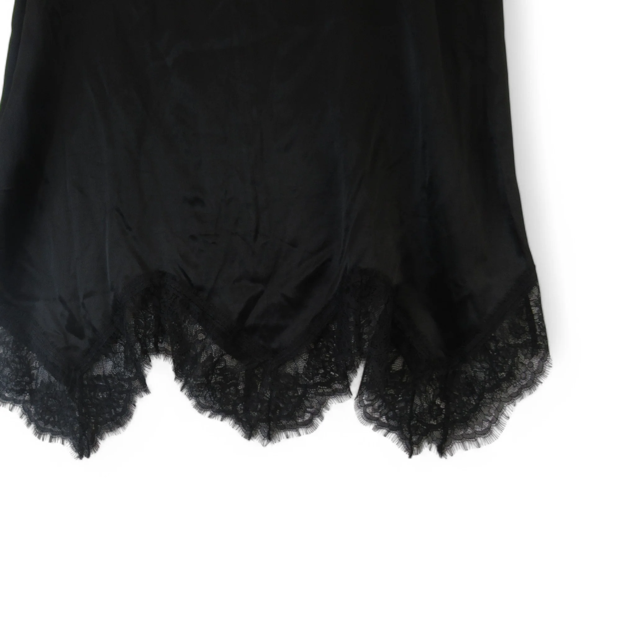 River Island Satin Skirt UK 16 Black Womenswear | Preloved - Image 3