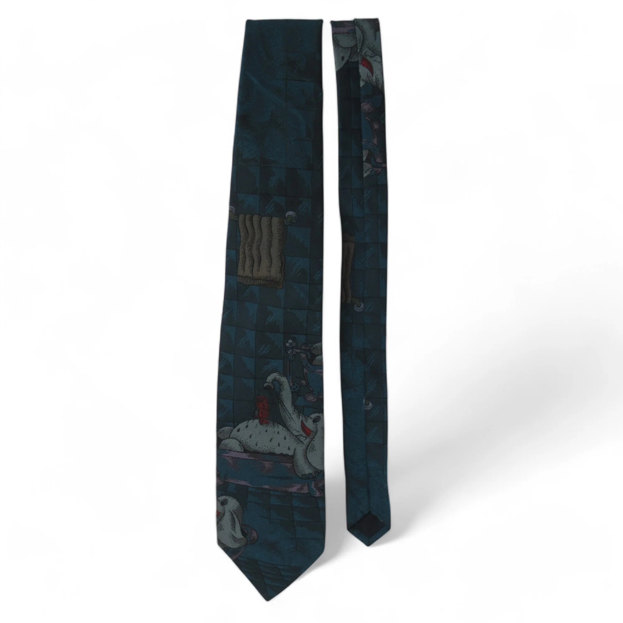 Roda Sigillet Vintage Tie Elephant Polyester Menswear | Preloved - Image 6