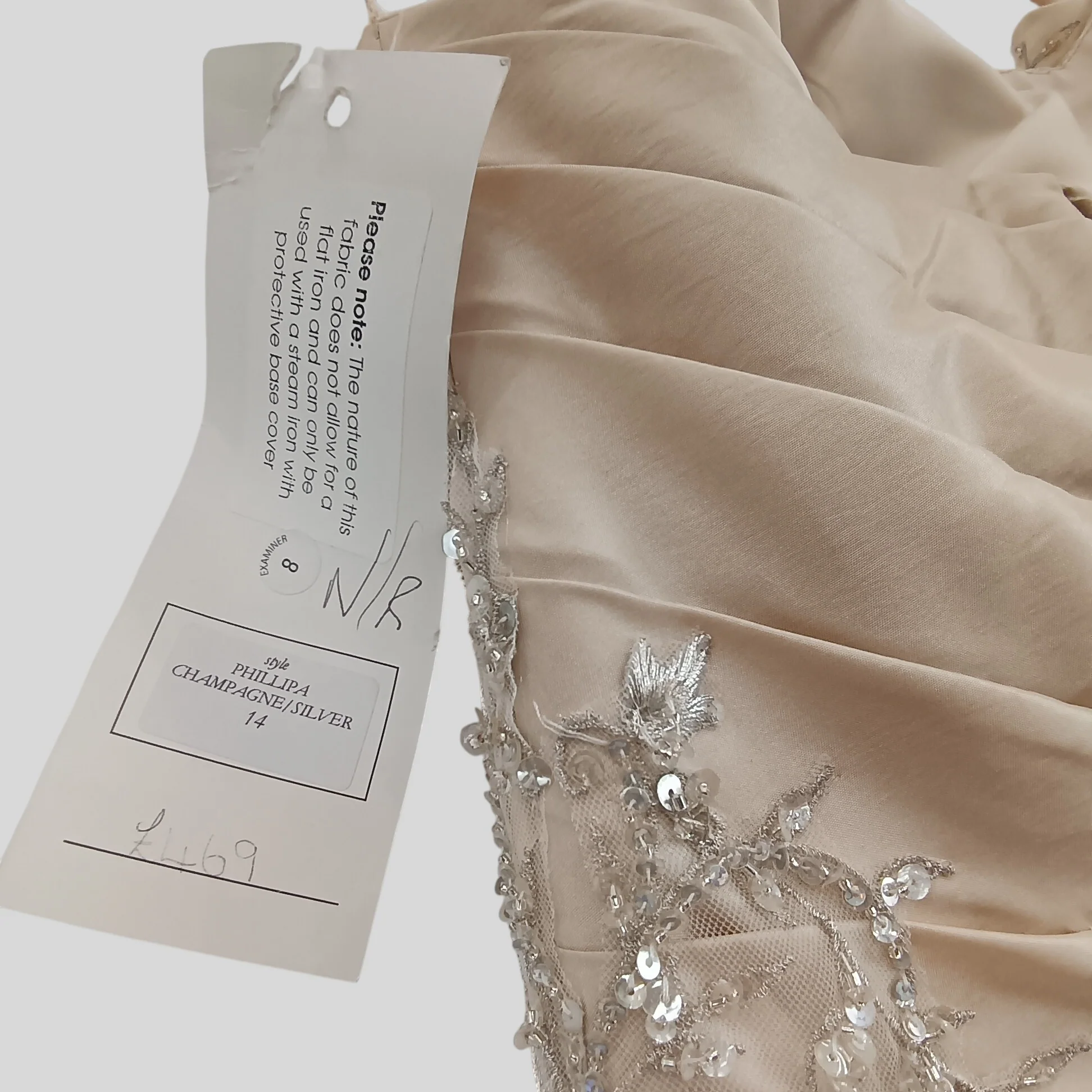 Romantica Philipa Champagne / Silver Wedding Dress UK 14 -Tags On - Womenswear | Pre-loved - Image 3