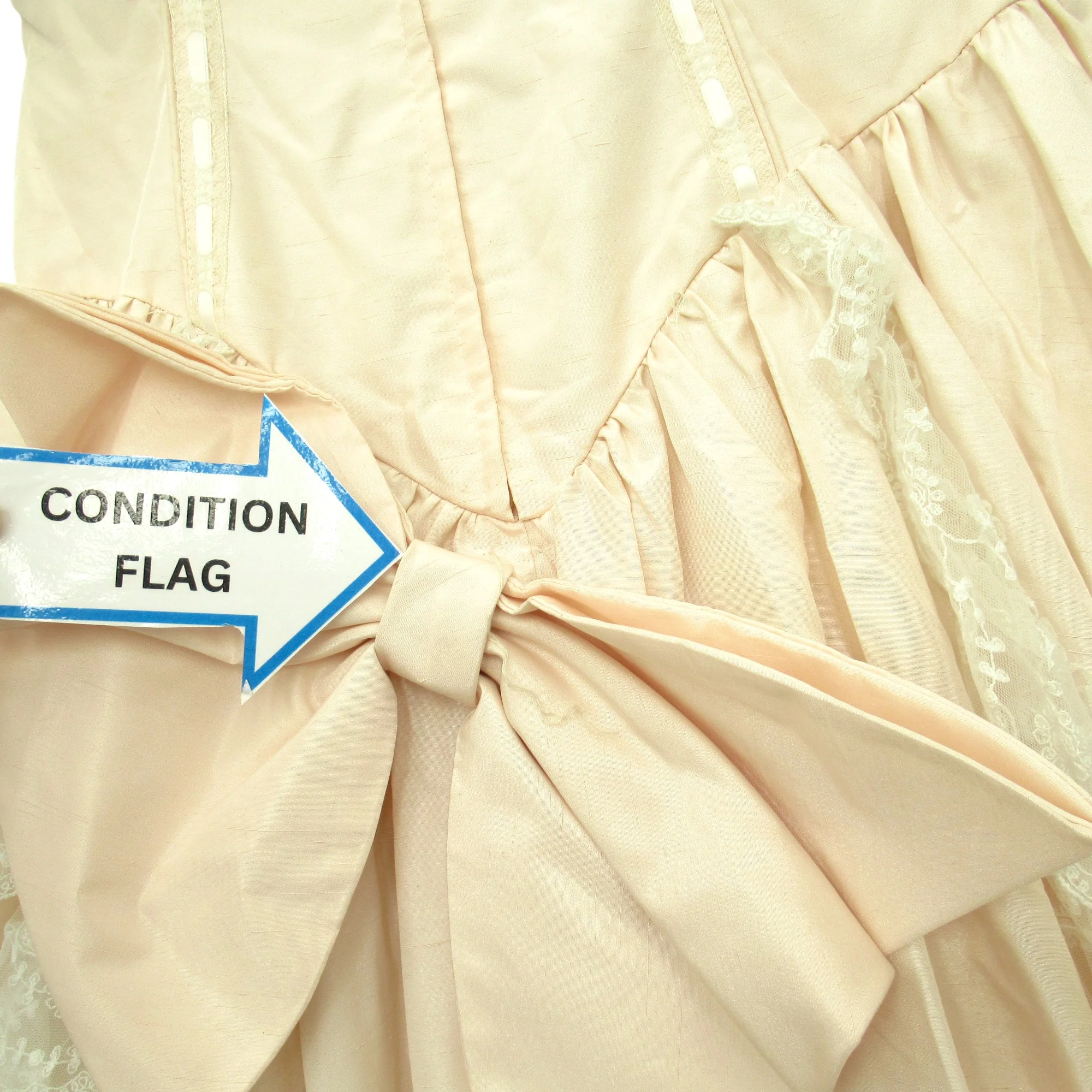 Ronald Joyce Vintage Wedding Dress Pink Frill UK 14 Womenswear | Pre-loved - Image 7