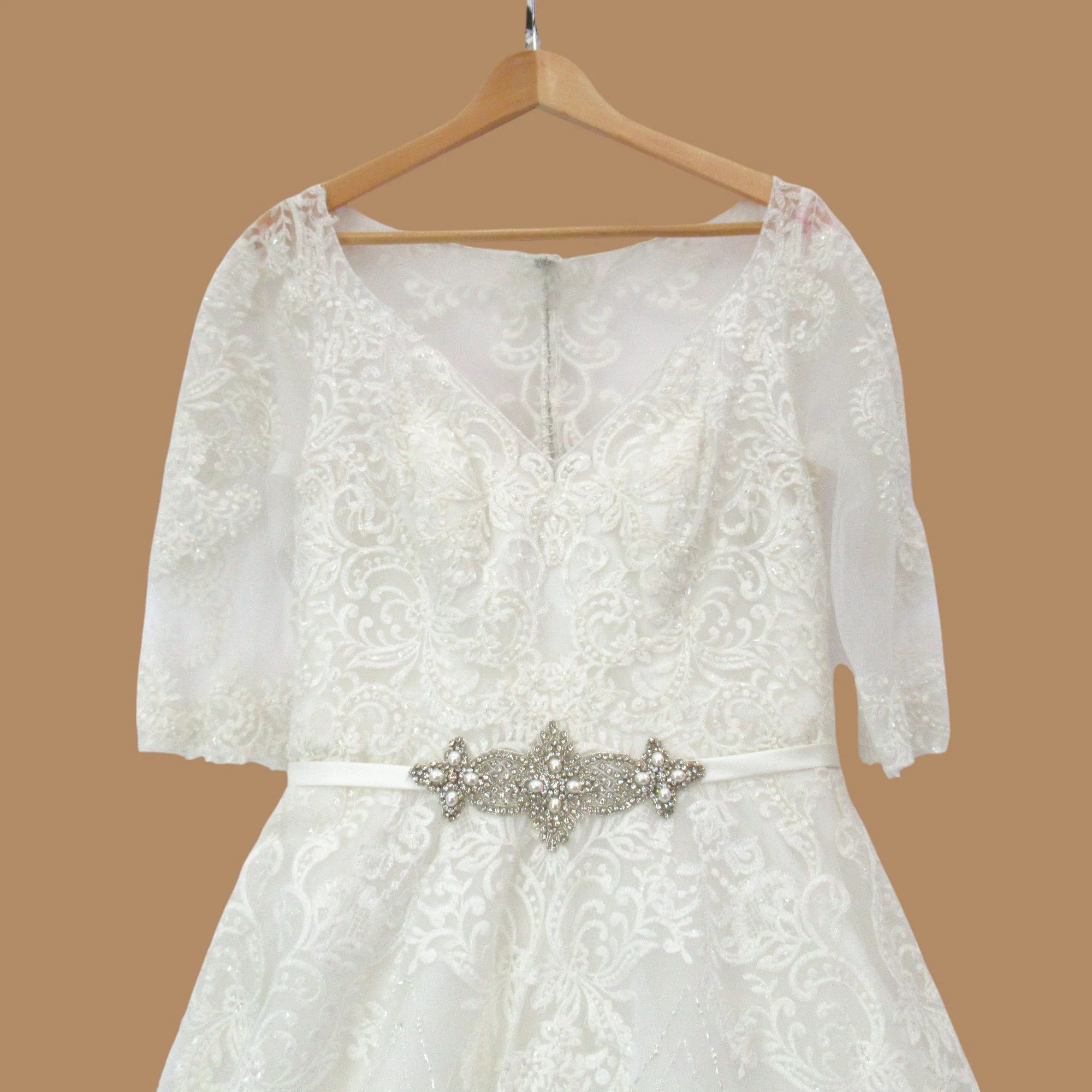 Ronald Joyce Wedding Dress UK 14 Ivory Womenswear | Pre-loved - Image 3