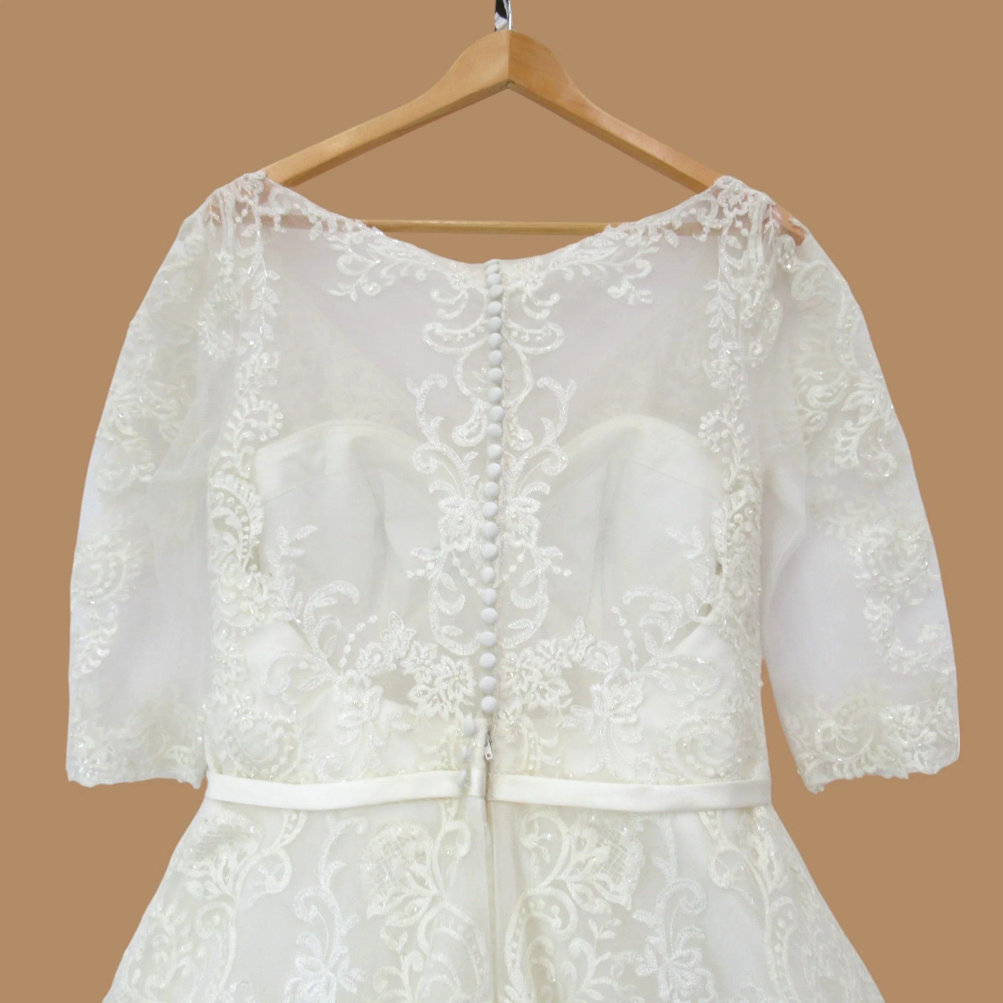 Ronald Joyce Wedding Dress UK 14 Ivory Womenswear | Pre-loved - Image 4
