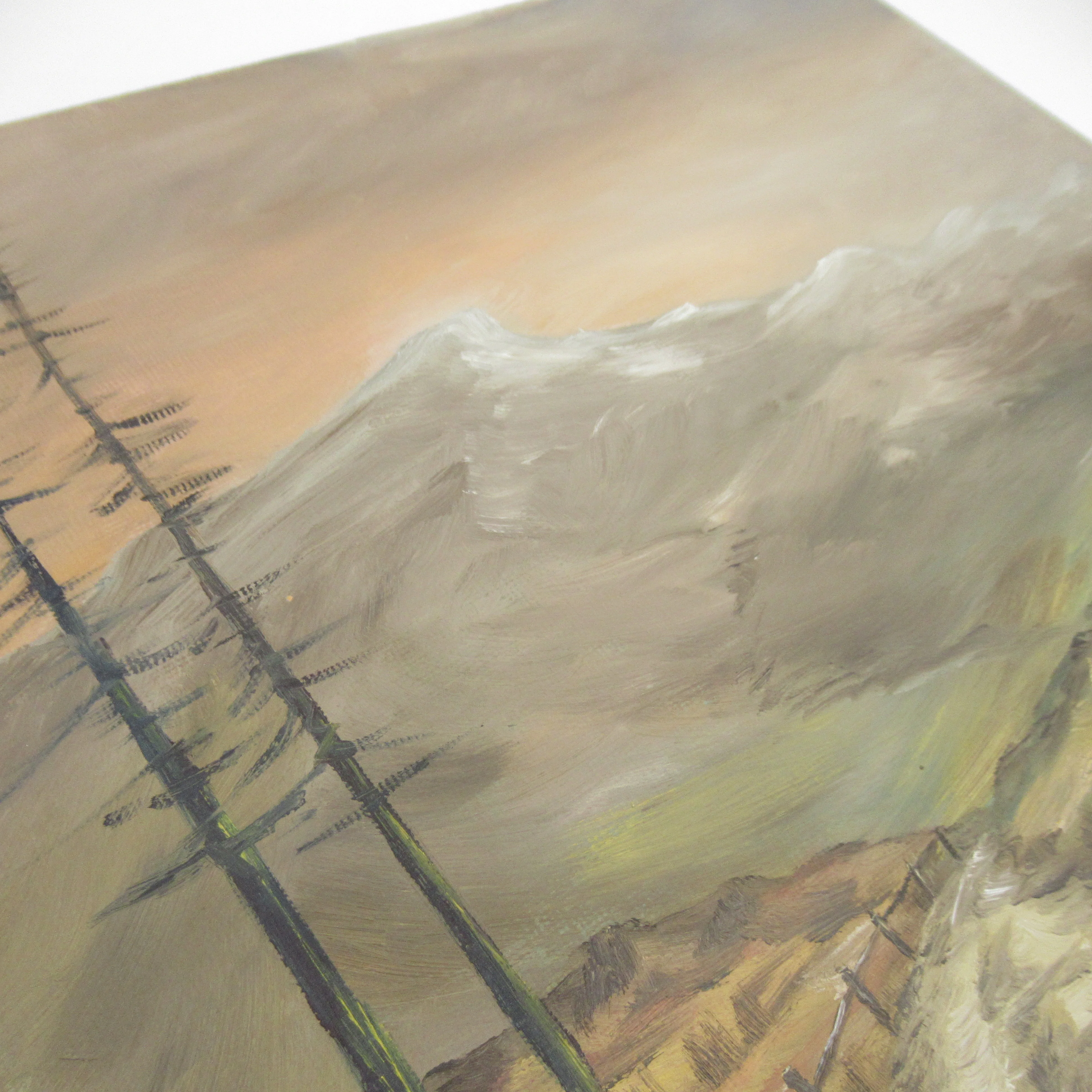 Original Michael Ewart Oil Painting Mountain Landscape | Pre-loved - Image 3
