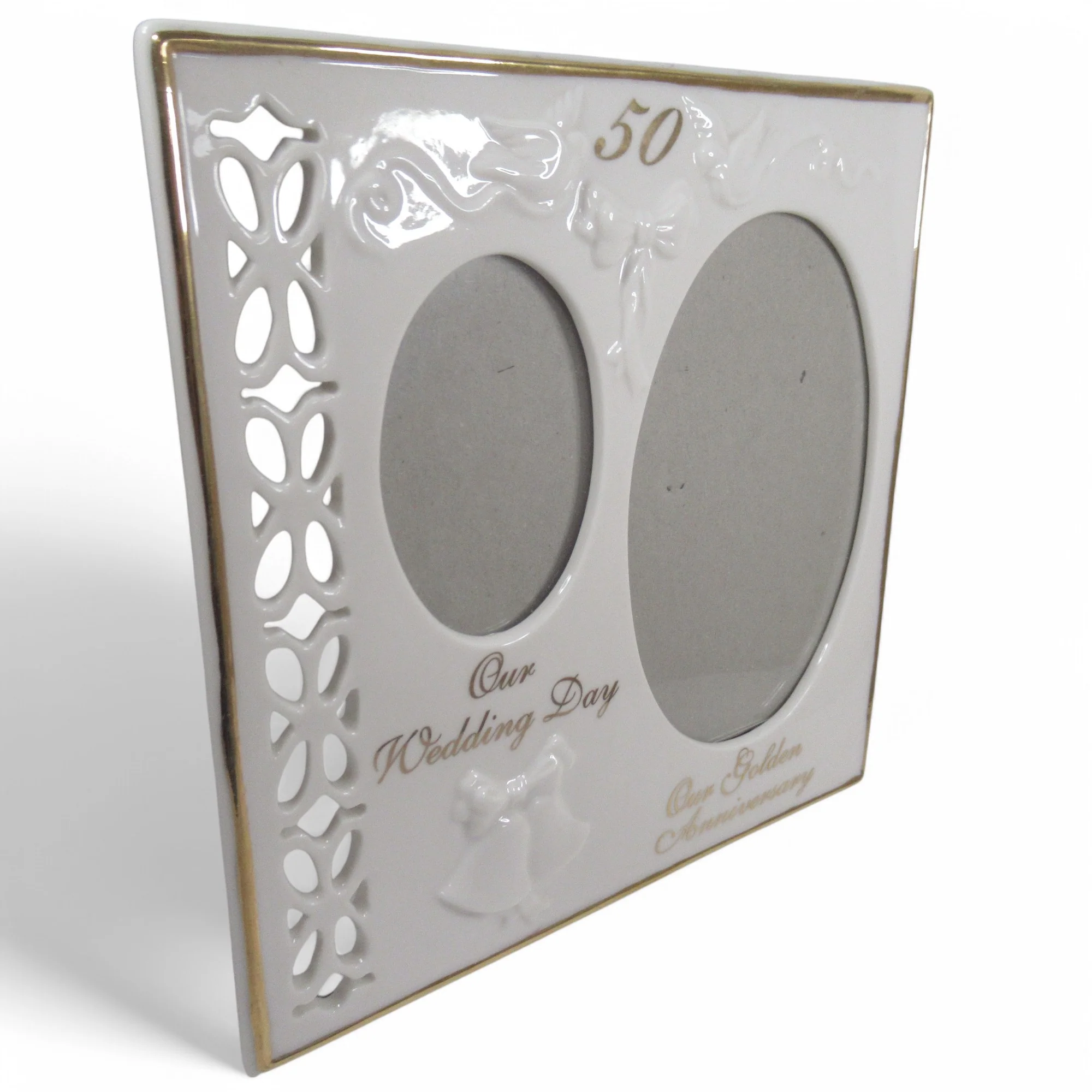 RUSS 50th Anniversary Frame Porcelain White Lace Boxed | Pre-Loved - Image 2