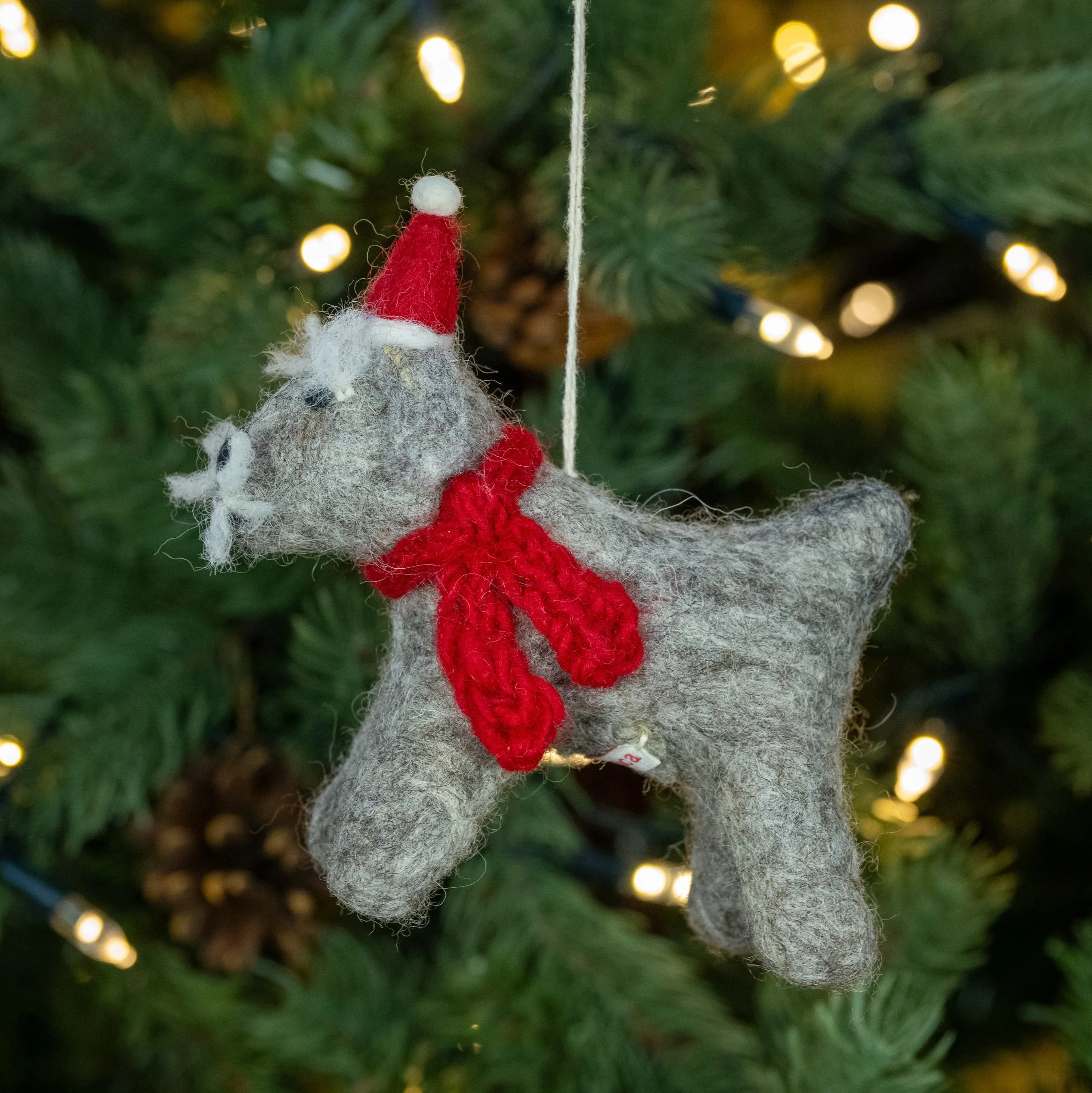 Schnauzer with Hat & Scarf  | Handmade Christmas Decoration - Image 4