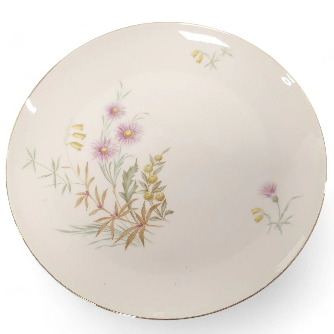 Schonwald 452 Dinner Plates x4 23.5cm Floral White Ceramic | Preloved - Image 4