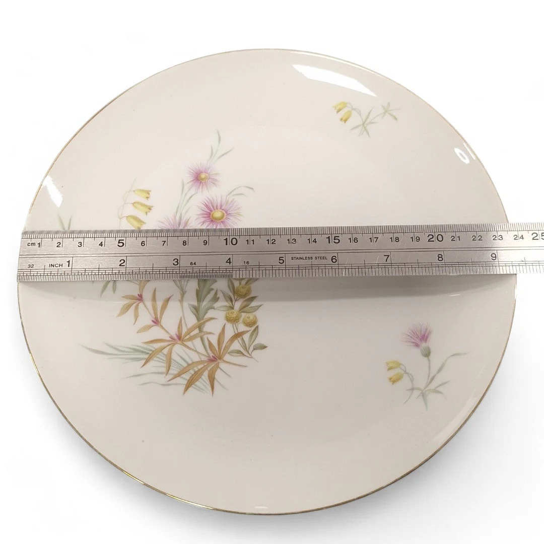 Schonwald 452 Dinner Plates x4 23.5cm Floral White Ceramic | Preloved - Image 6