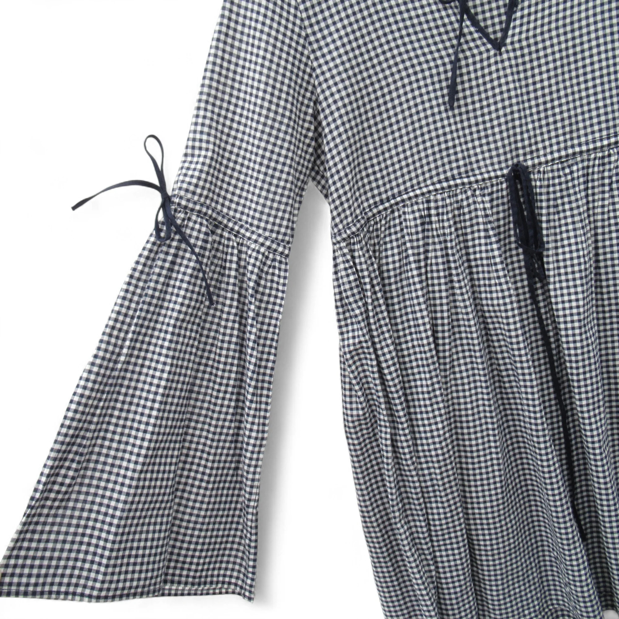 Seed Heritage Gingham Dress UK 10 Navy White Womenswear | Pre-loved - Image 3