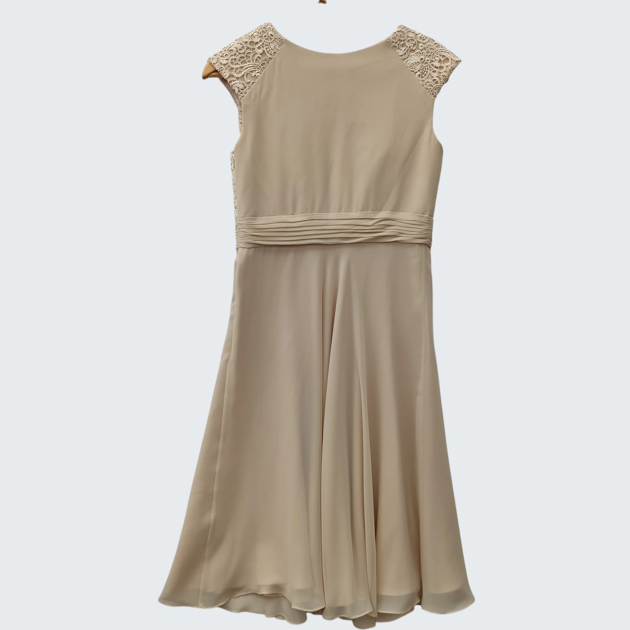 Shubette  Mother Of Bride Outfit Gold Dress With Matching Jacket  UK 10 - Womenswear | Pre-loved - Image 6
