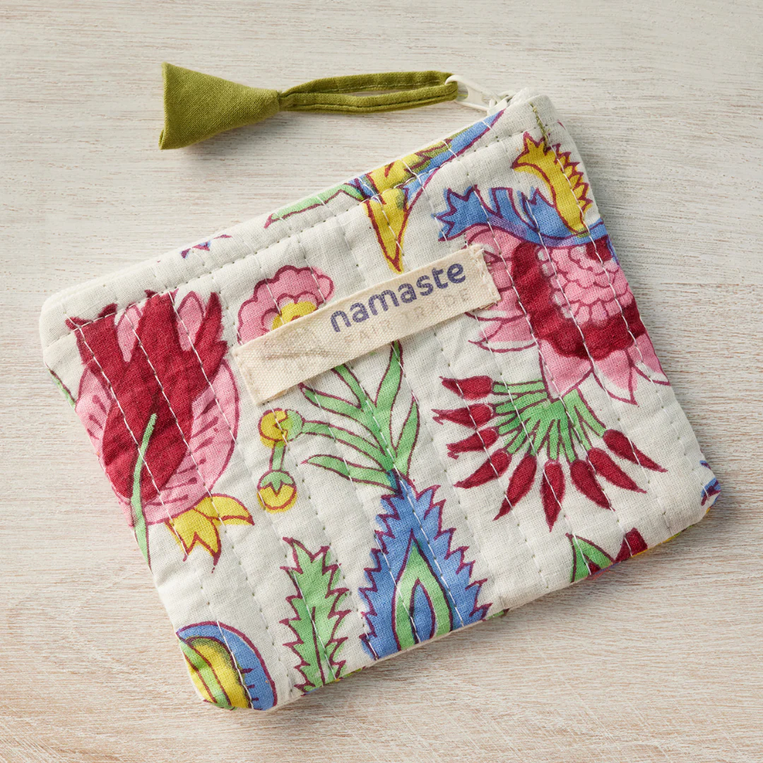 Shvanthi Block Print coin purse | Namaste