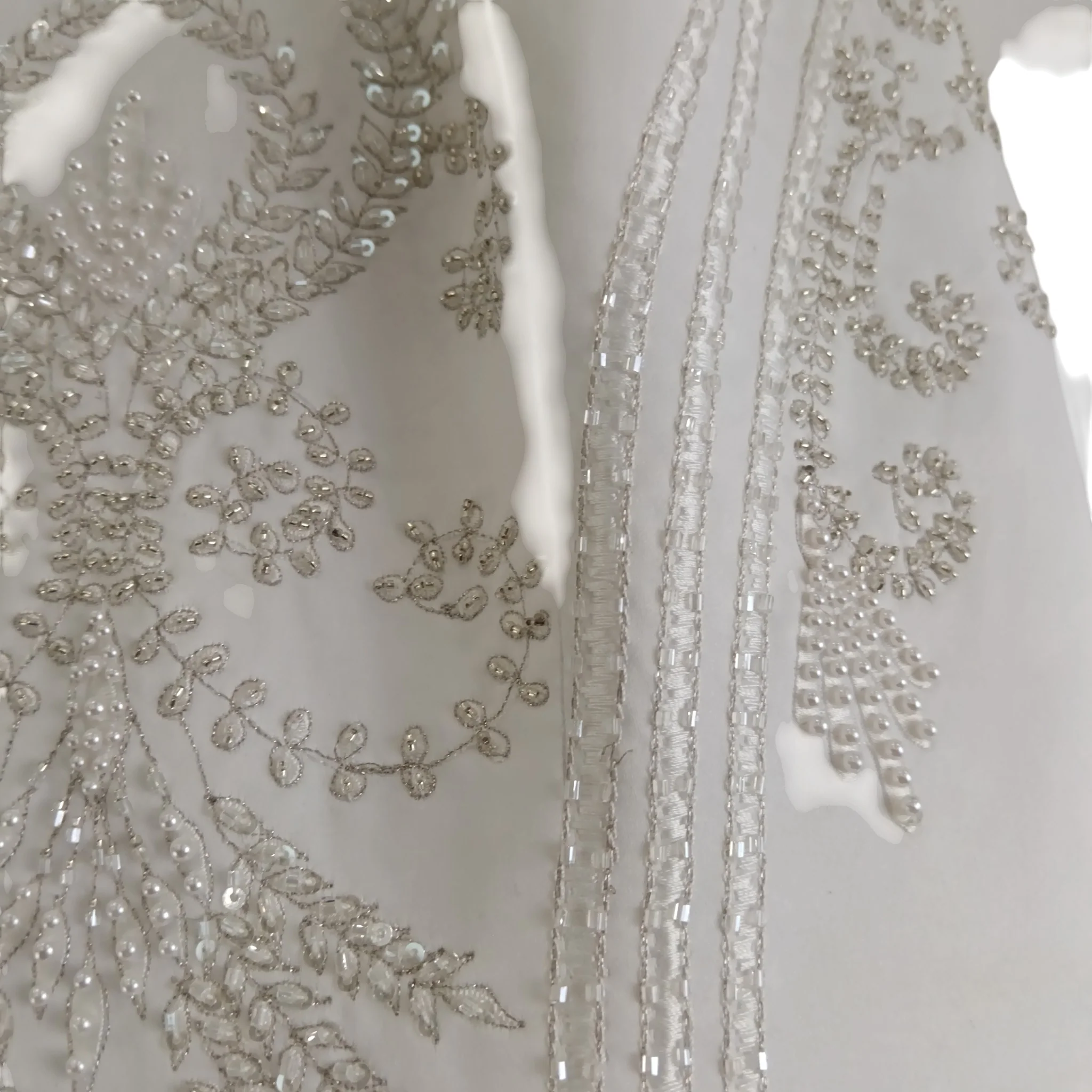 Signature Beautiful Embellished White Satin Wedding Dress UK 12  Womenswear | Pre-loved - Image 3