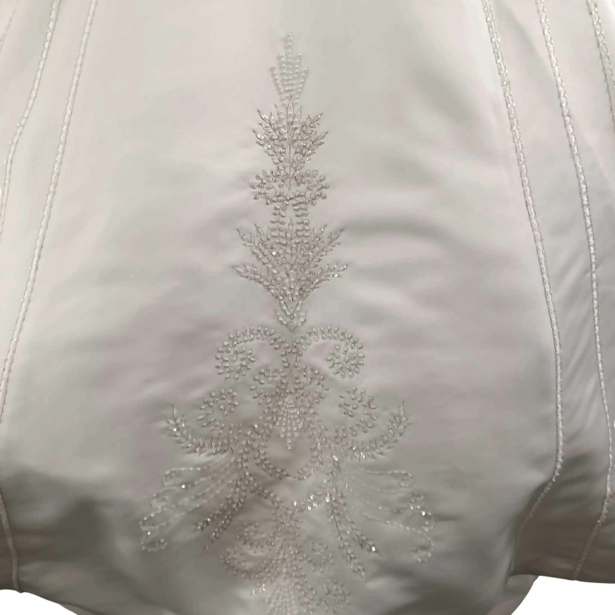 Signature Beautiful Embellished White Satin Wedding Dress UK 12  Womenswear | Pre-loved - Image 4