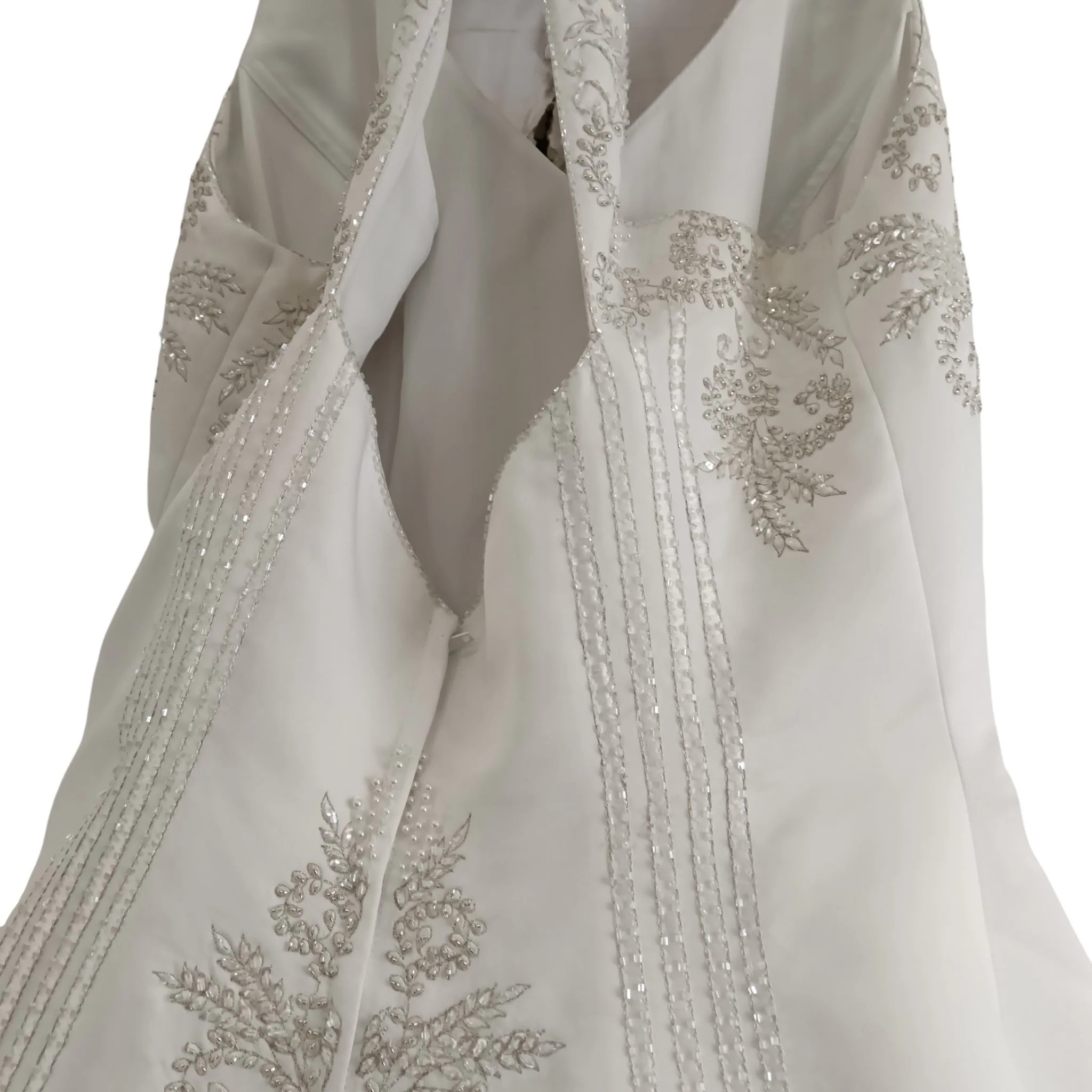 Signature Beautiful Embellished White Satin Wedding Dress UK 12  Womenswear | Pre-loved - Image 5