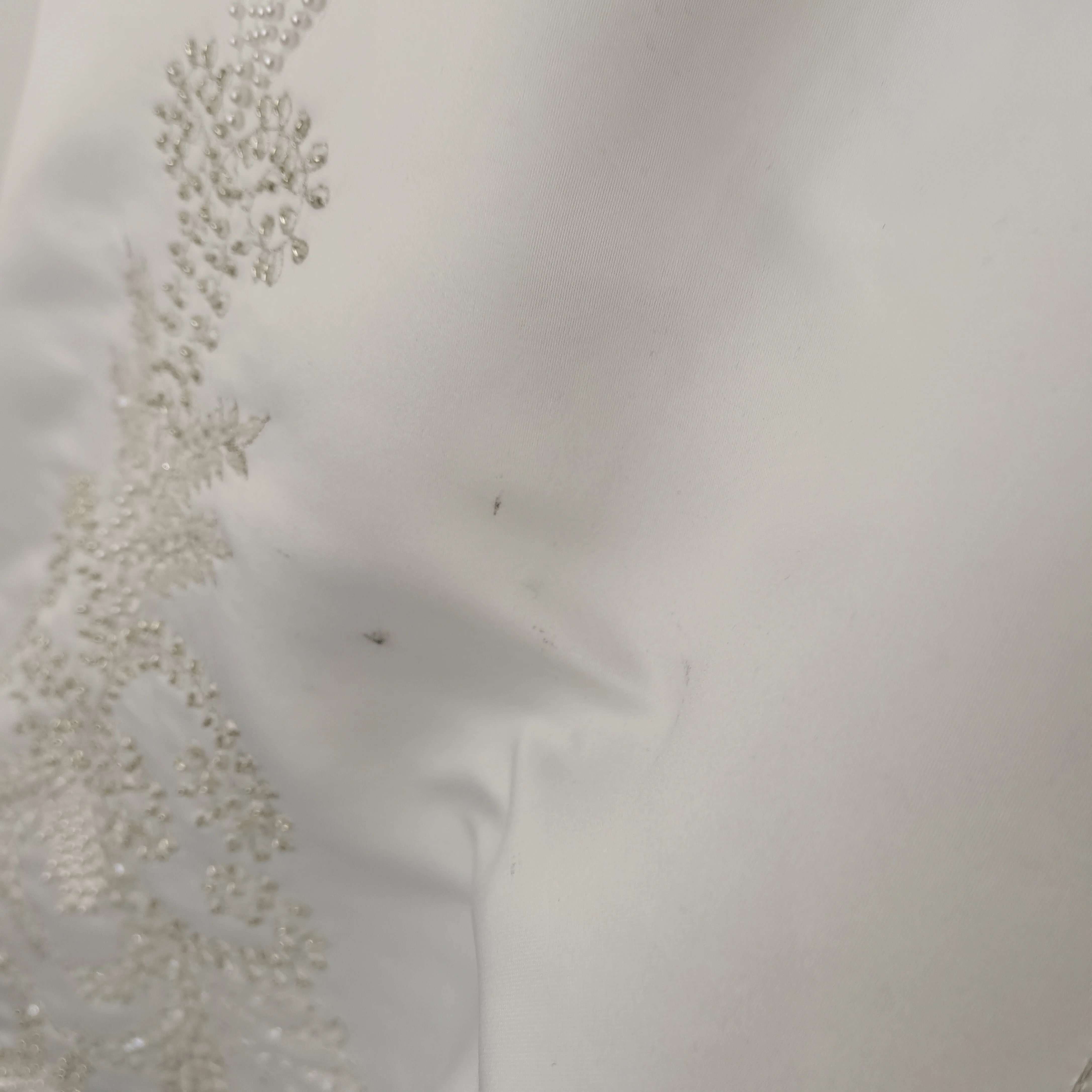 Signature Beautiful Embellished White Satin Wedding Dress UK 12  Womenswear | Pre-loved - Image 6